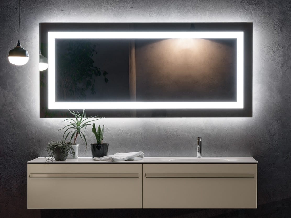 FLASH by ARTELINEA - Specchio bagno rettangolare da parete