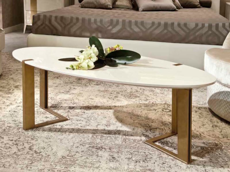 GOLD Oval coffee table Gold Collection By CASA +39