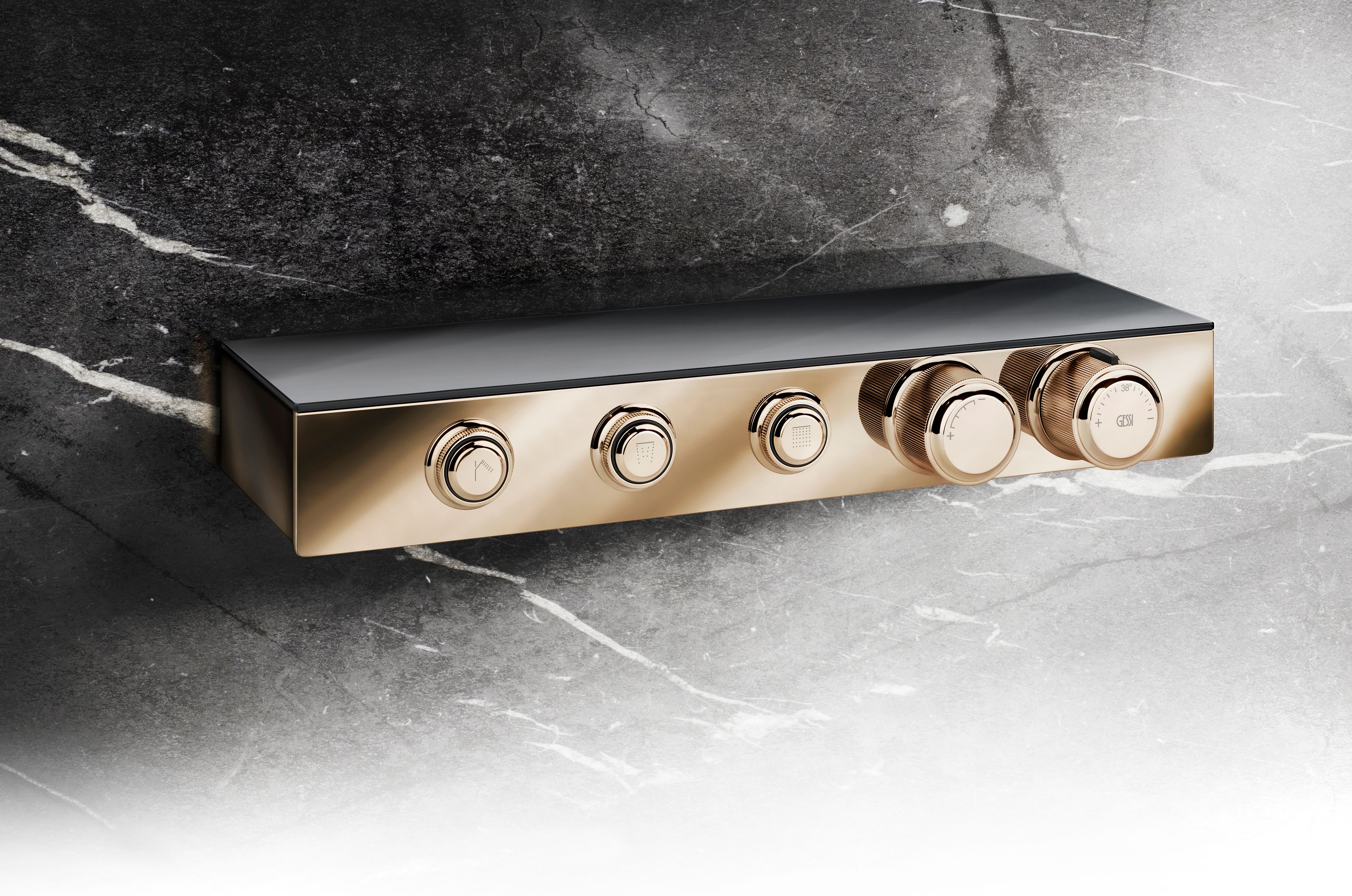 HI-FI ECLECTIC SHELF by Gessi - Rubinetto per doccia esterno in metallo con piastra - 2