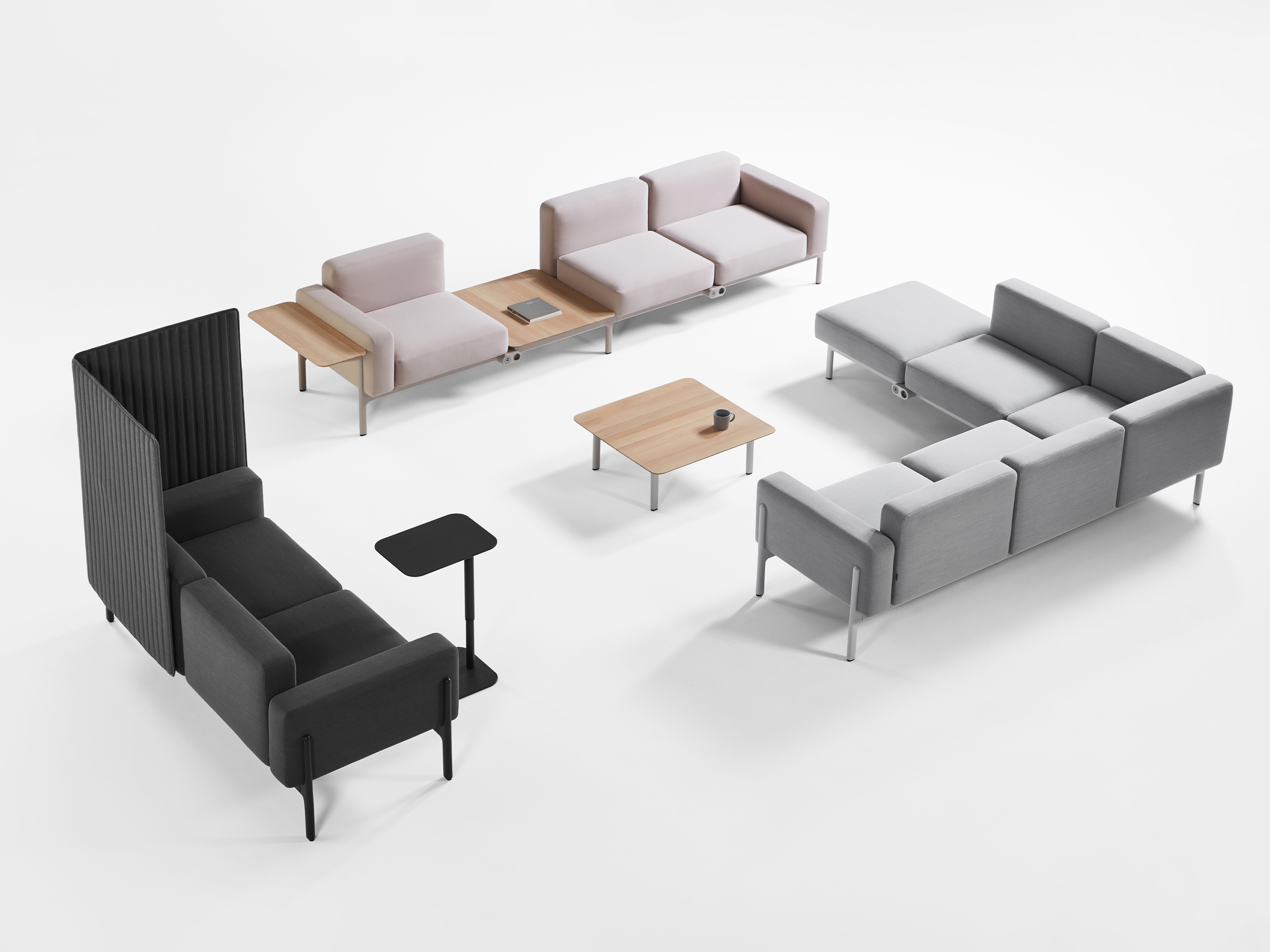 ROSTRUM 2 seater high-back fabric sofa By prostoria | design Layer ...
