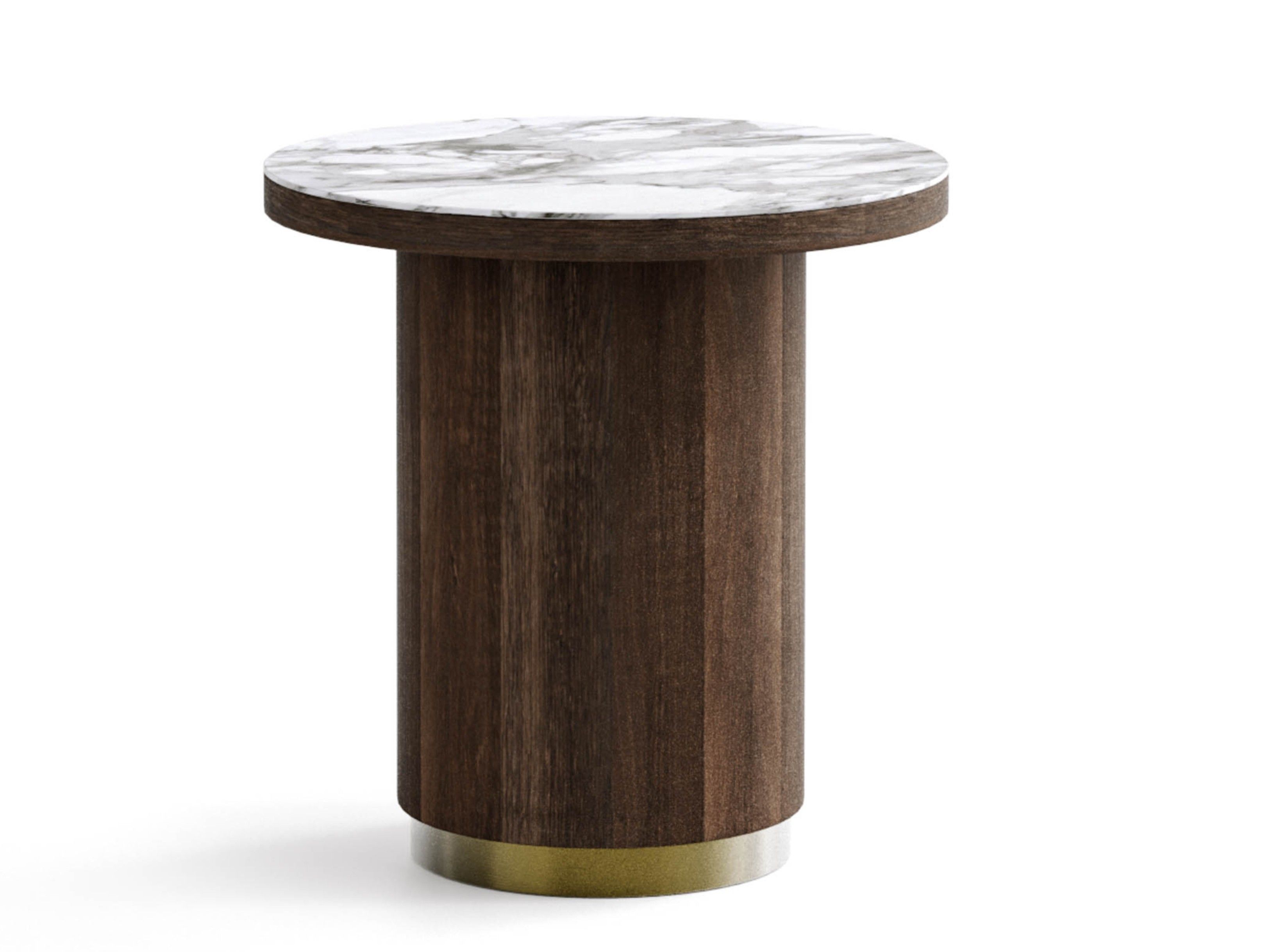 ICARO by Capital Collection - Tavolino alto in legno con piano in marmo