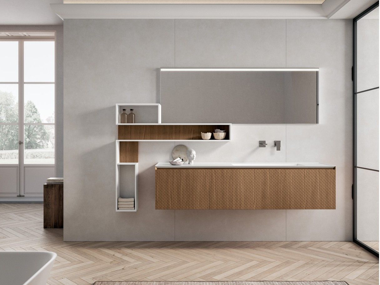 IKON 04 by BMT - Mobile lavabo sospeso con cassetti