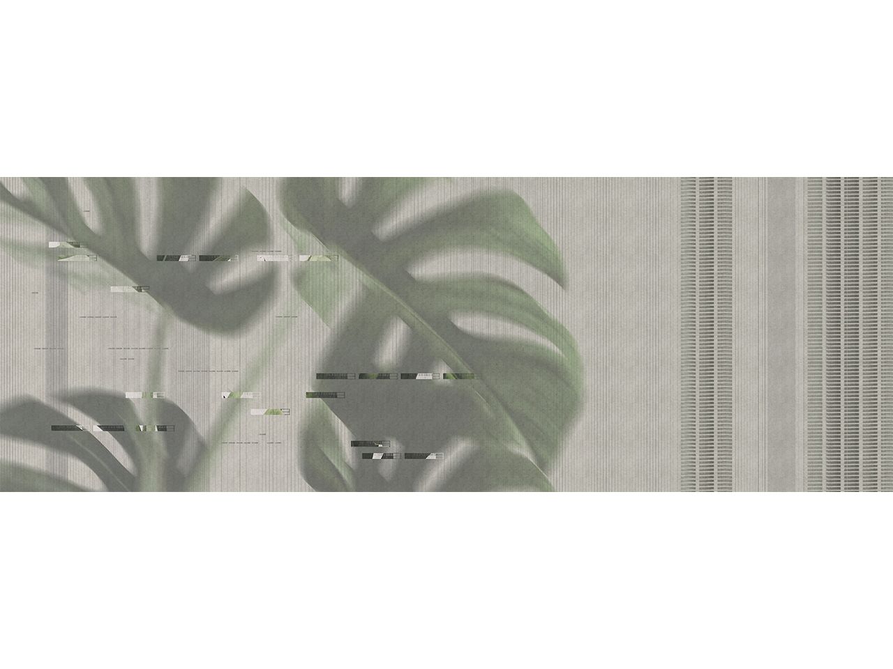 JARDIN D’HIVER MONSTERE by Texturae - Carta da parati lavabile panoramica - 4