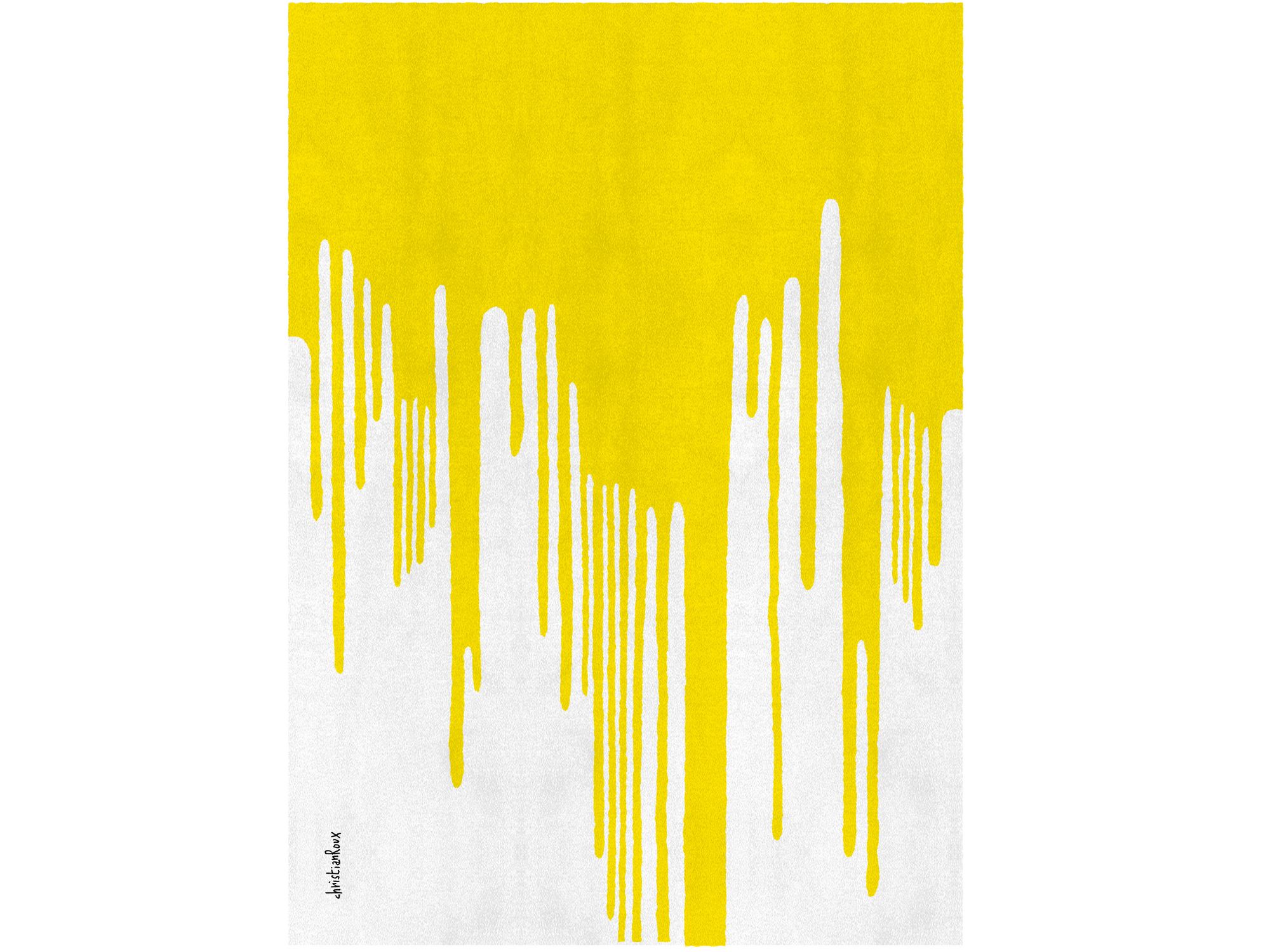 J POUR JAUNE by Un Tapis à Paris - Tappeto rettangolare in lana
