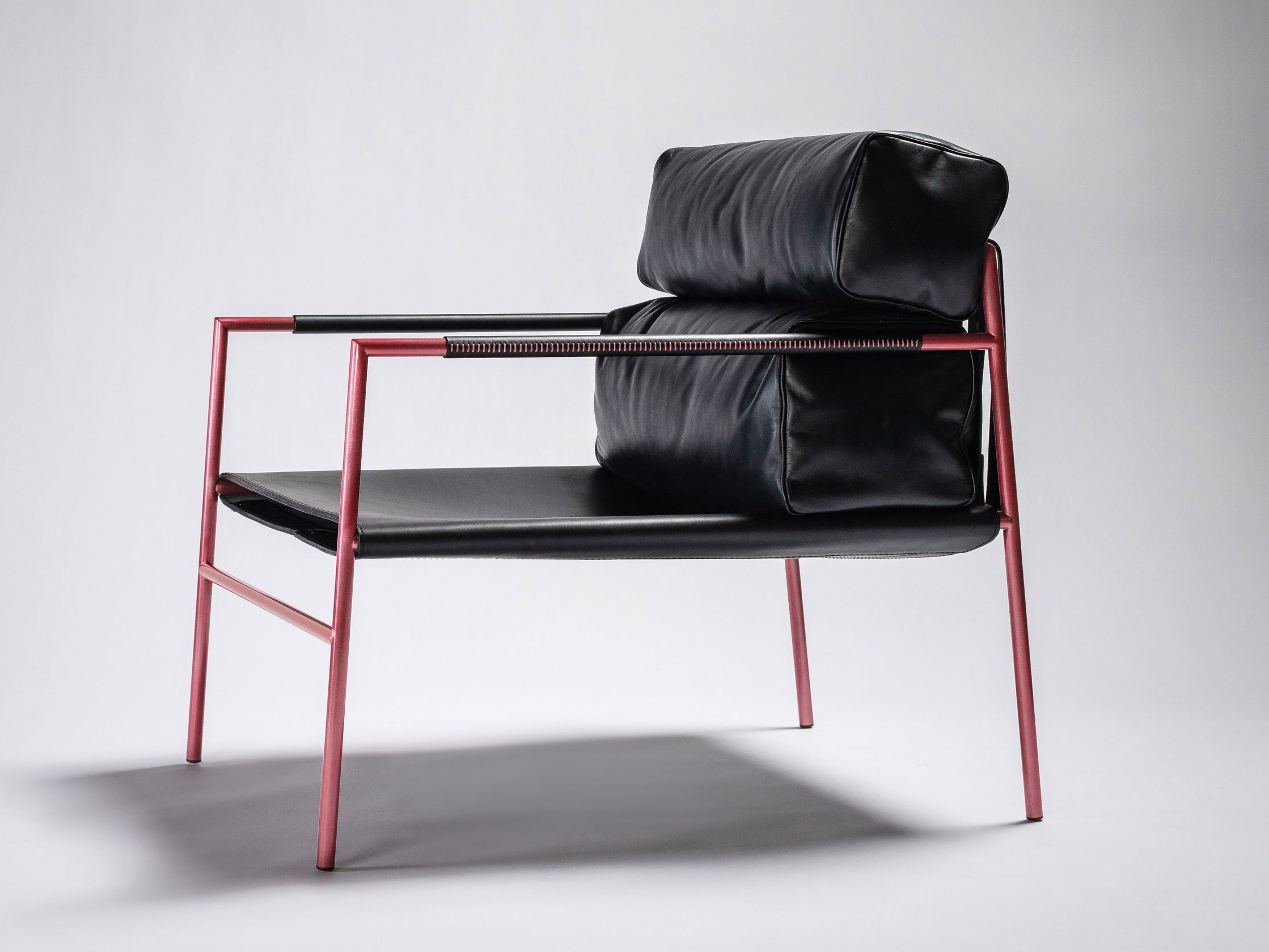 Leather easy chair with armrests JK EASY CHAIR JK Collection By Ritzwell