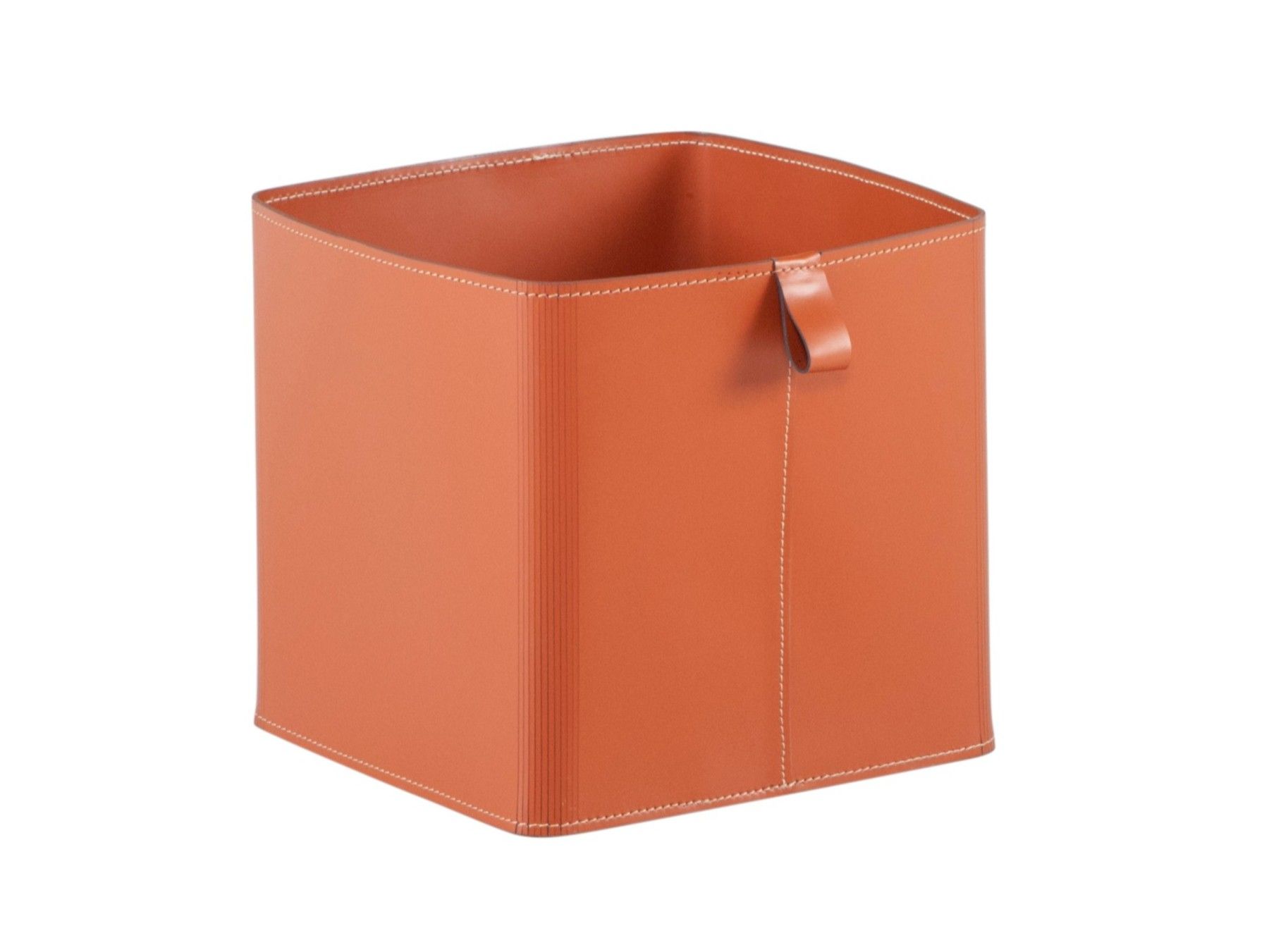 KASPAR Tanned leather storage box By Tonin Casa design Angelo Tomaiuolo