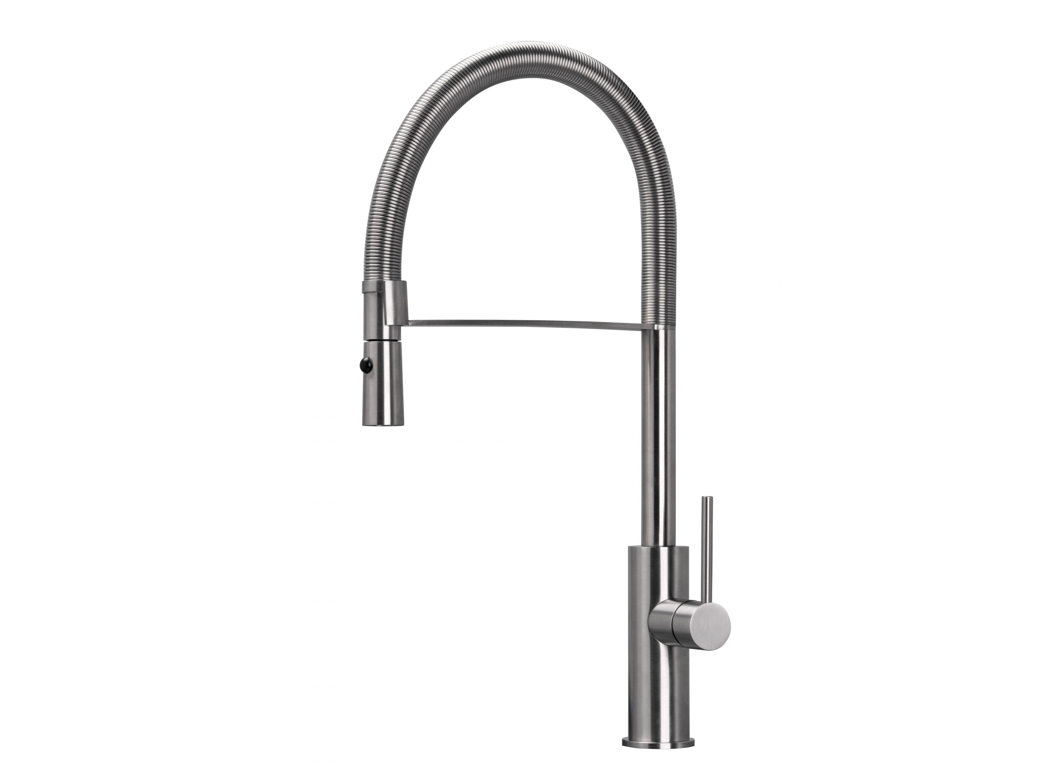 KITCHEN FLOWS Single handle stainless steel kitchen mixer tap with pull