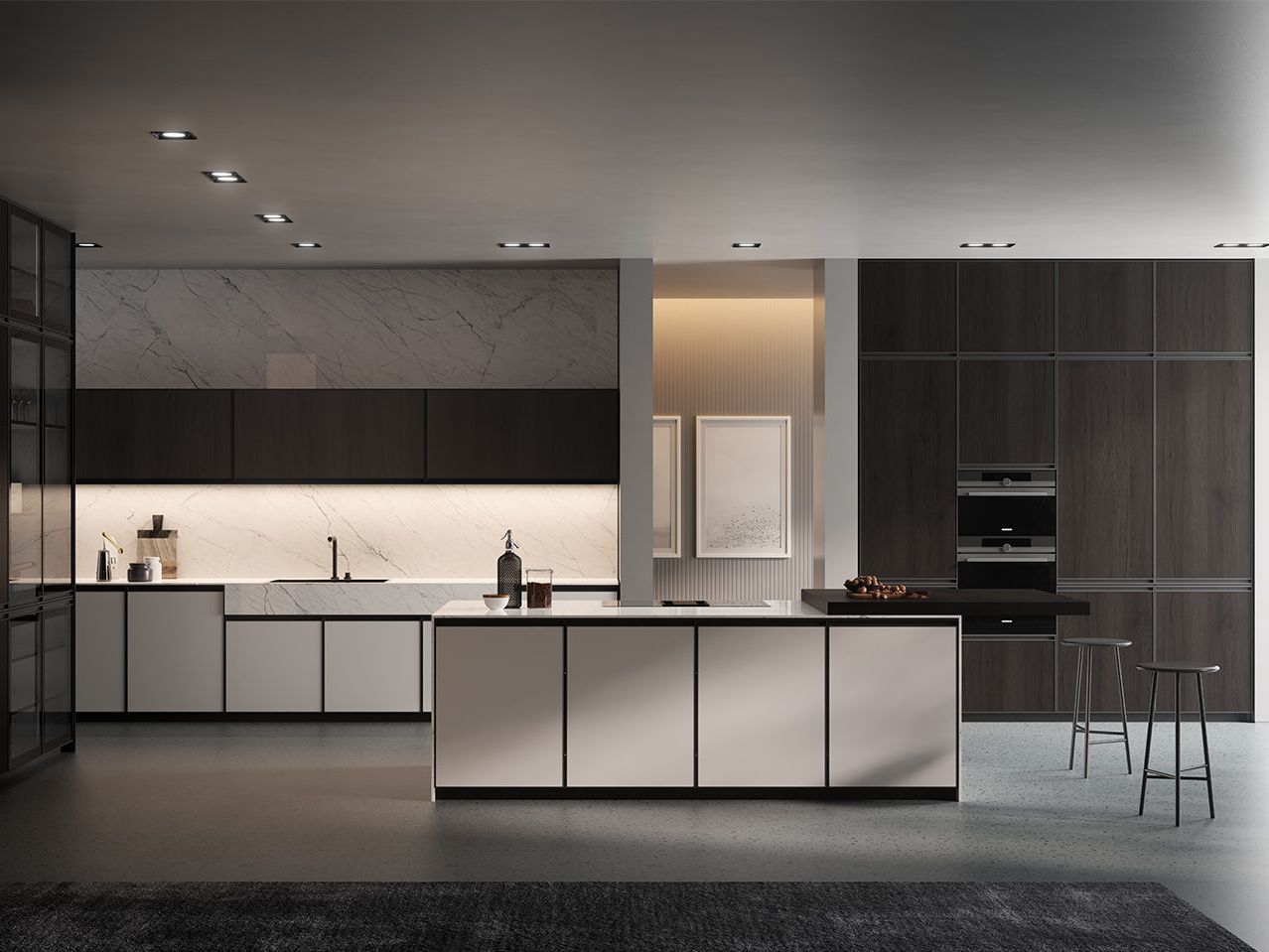 Laminate kitchen with island KRONOS Kitchen with island By ARREDO 3
