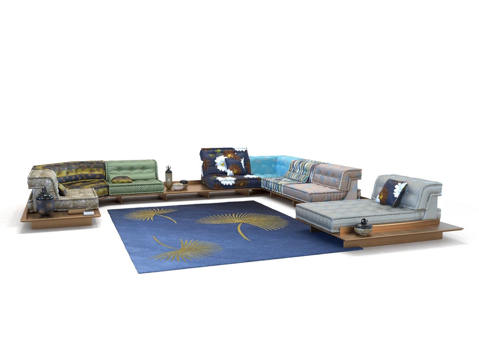 Canapé composable en tissu MAH JONG | IRUNE Collection Mah Jong By