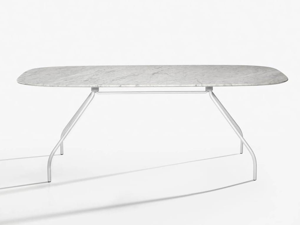 SEMPIONE Carrara marble office desk Sempione Collection By IOC