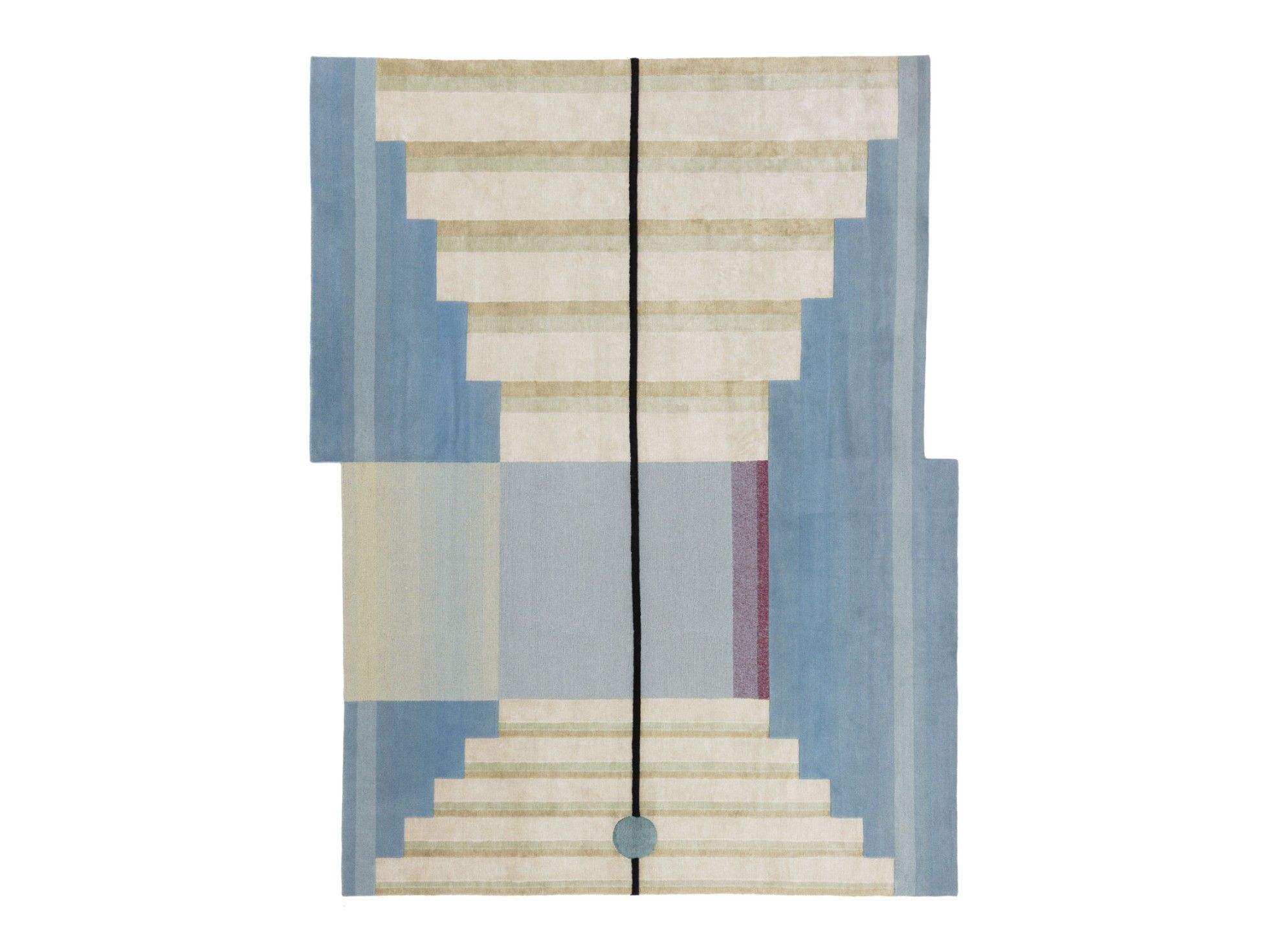MINDSCAPE STAGE by cc-tapis - Tappeto fatto a mano in lana, seta e lino