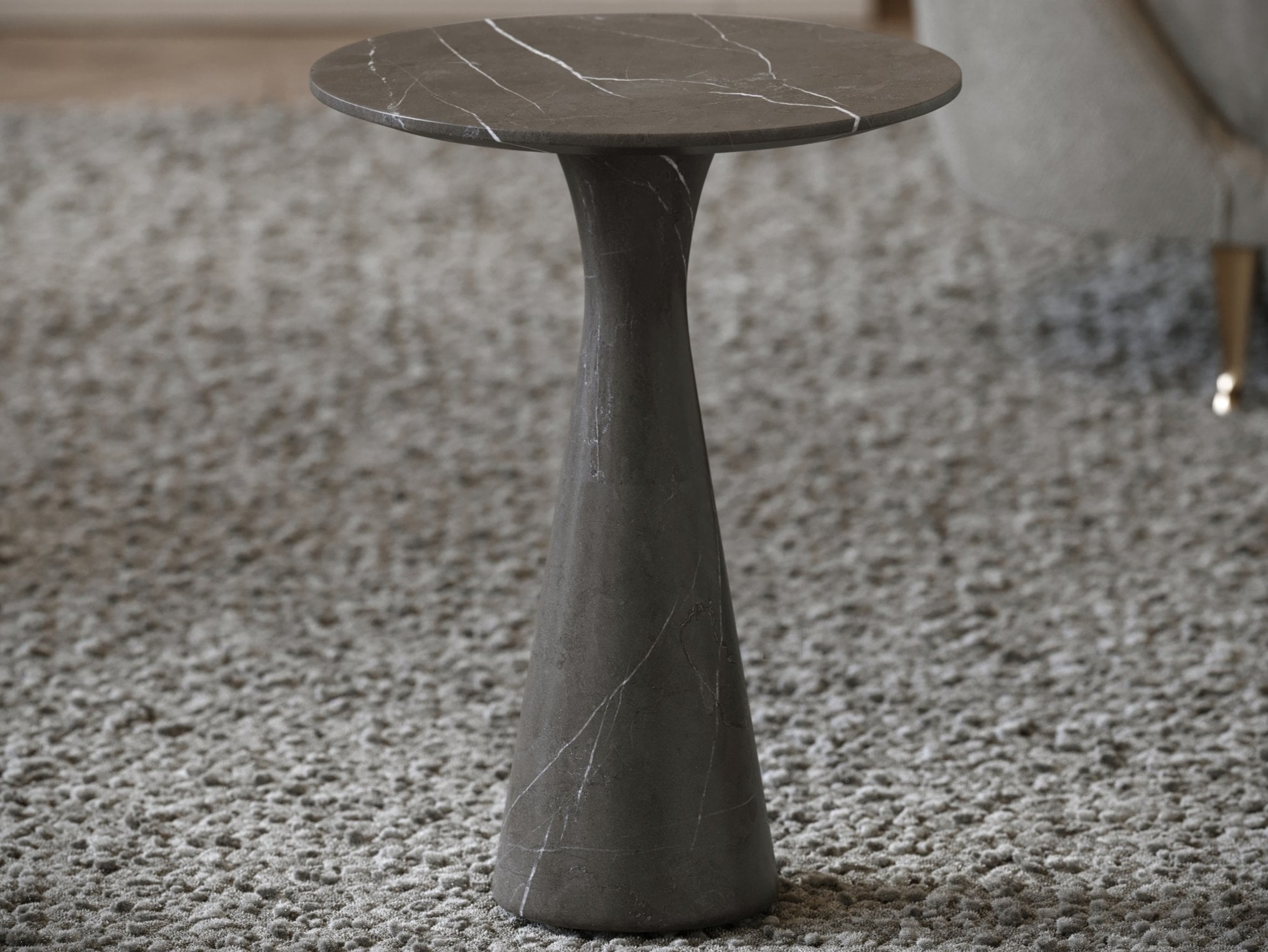MONET | Pietra Grey marble coffee table Round Pietra Grey marble coffee ...