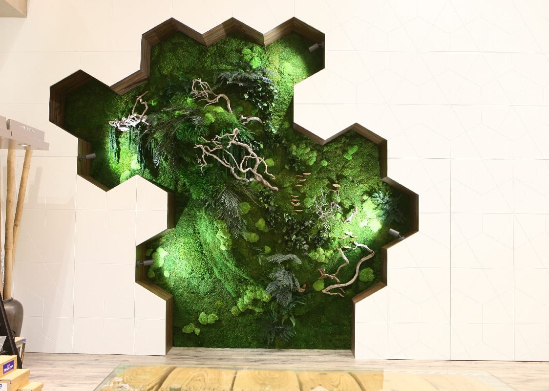 Stabilized plants and moss indoor vertical garden MOSS&PLANTS MID By GREENAREA