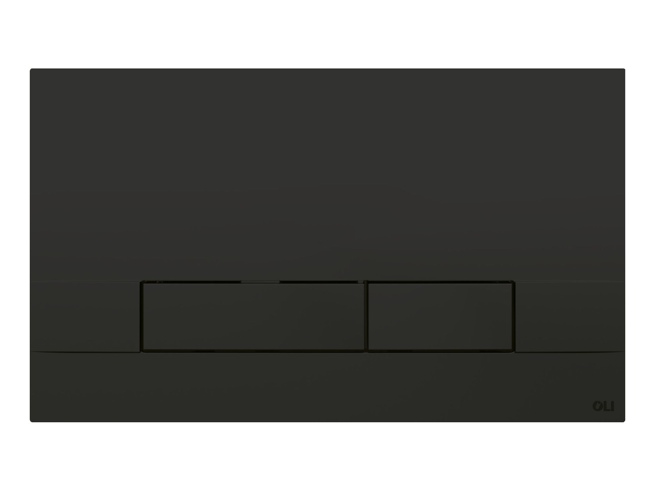 NARROW NERO by OLI - Placca di comando per wc in ABS