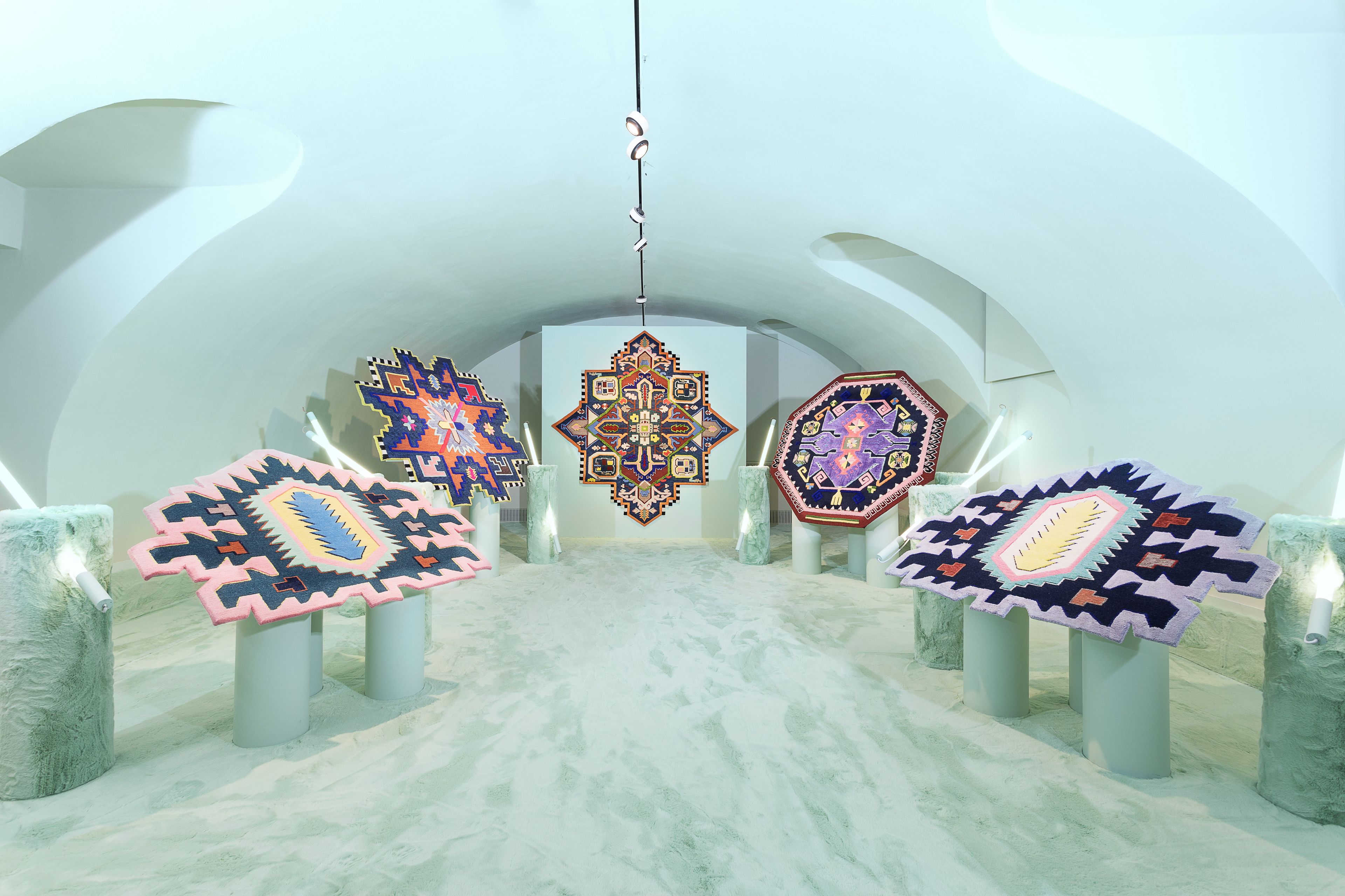 PALMETTE LAZER CANNON by cc-tapis - Tappeto fatto a mano su misura - 3