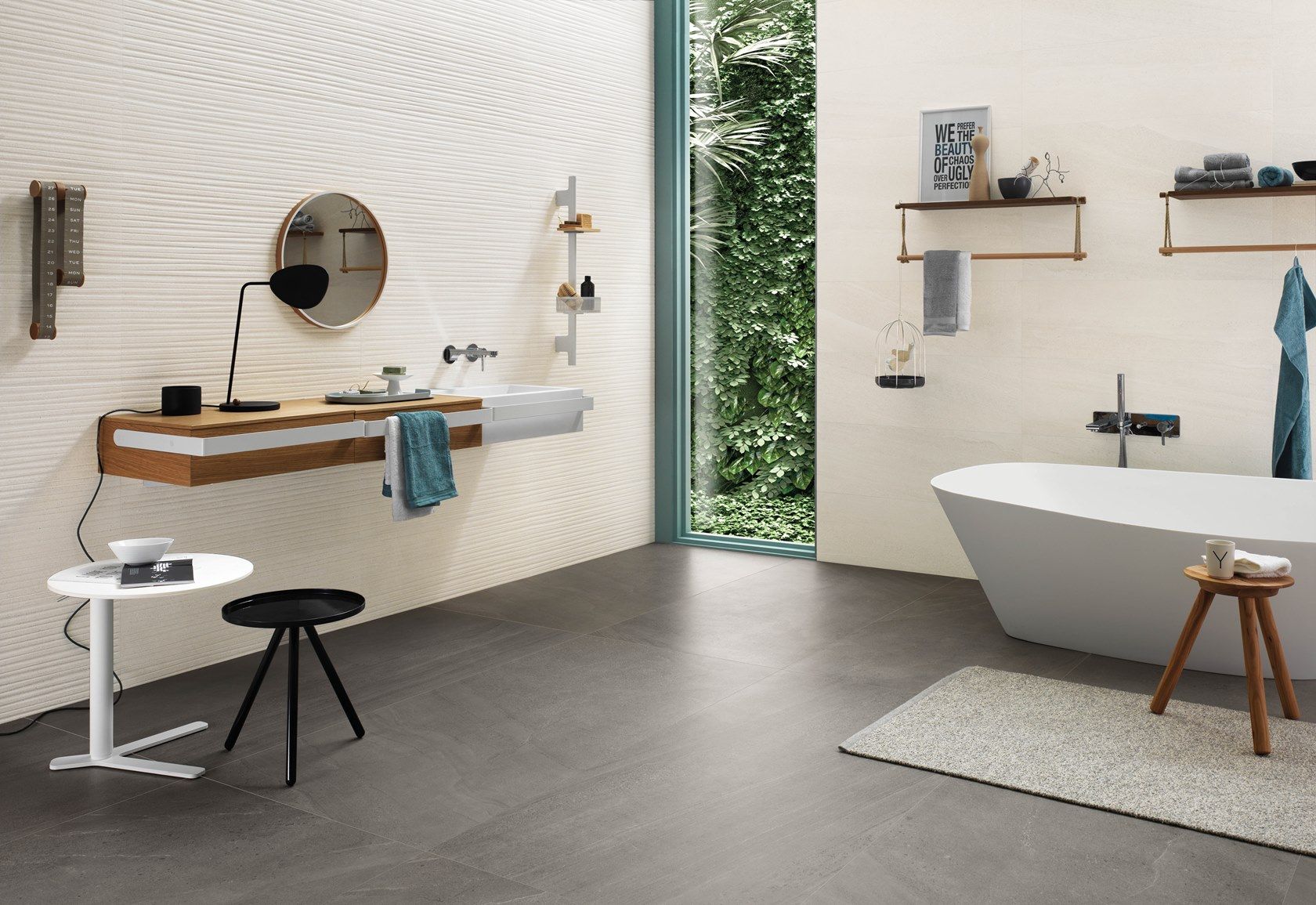 Whitepaste wall tiles with stone effect NORDIC STONE WALL ISLANDA