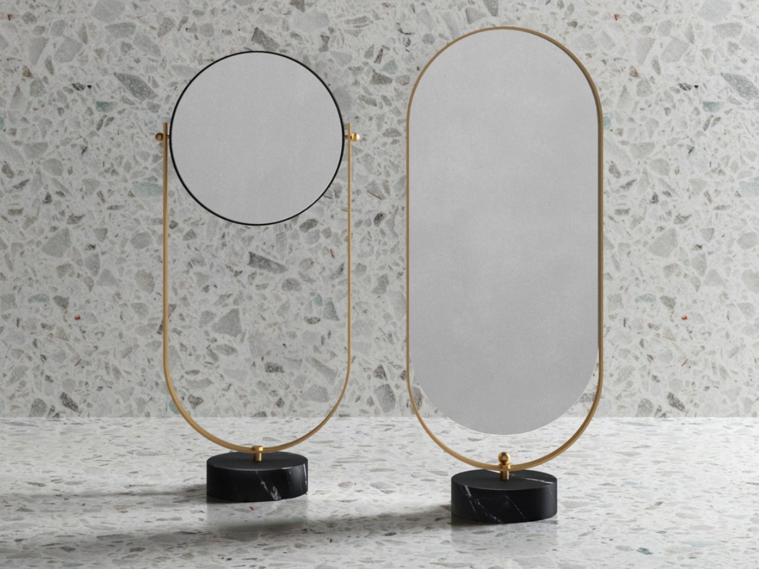 NOUVEAU Oval mirror Nouveau Collection By Ex.t design Bernhardt & Vella