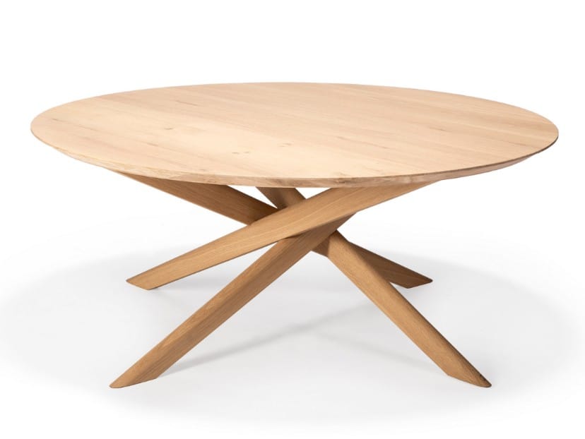 OAK MIKADO Round coffee table Oak Mikado Collection By Ethnicraft