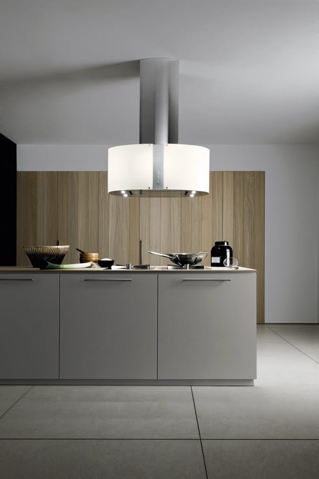 MIRABILIA Glass and steel island hood By Falmec