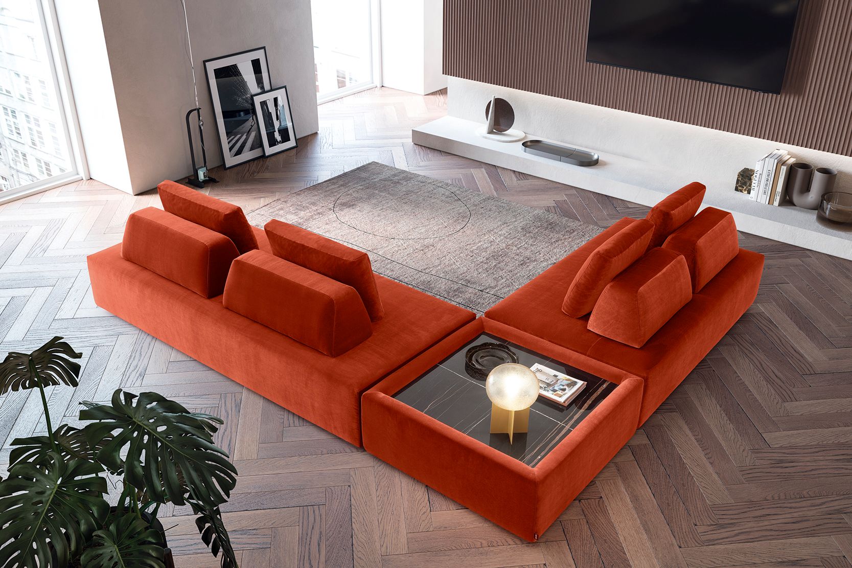 PLATFORM | Divano by Felis - Divano modulare in tessuto - 4