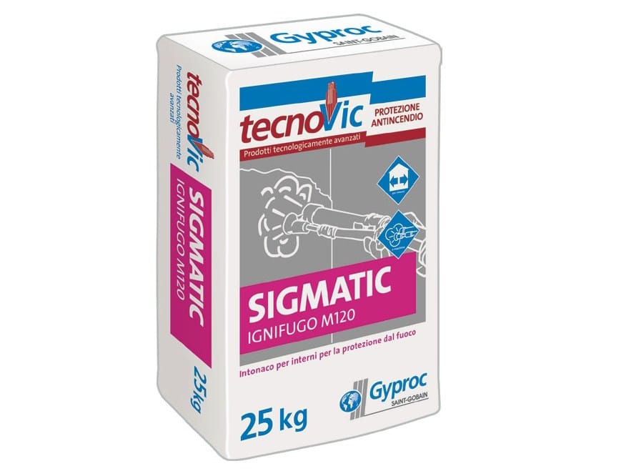 GYPROC SIGMATIC IGNIFUGO M120 by Saint-Gobain - Gyproc - Intonaco per la protezione dal fuoco