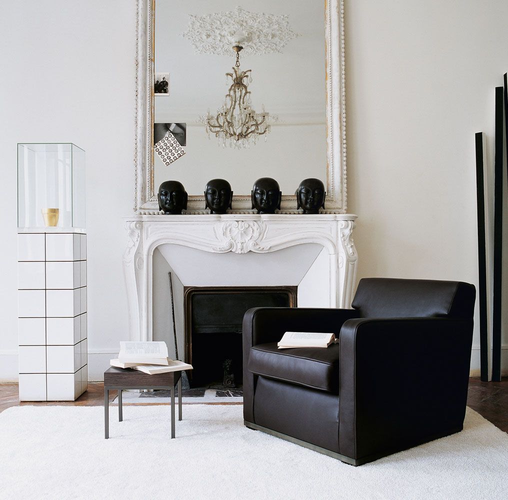 IMPRIMATUR Leather armchair By Maxalto design Antonio Citterio