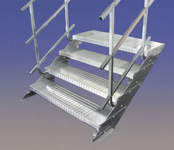 Modular galvanized steel Open staircase EASY STEP By SVELT