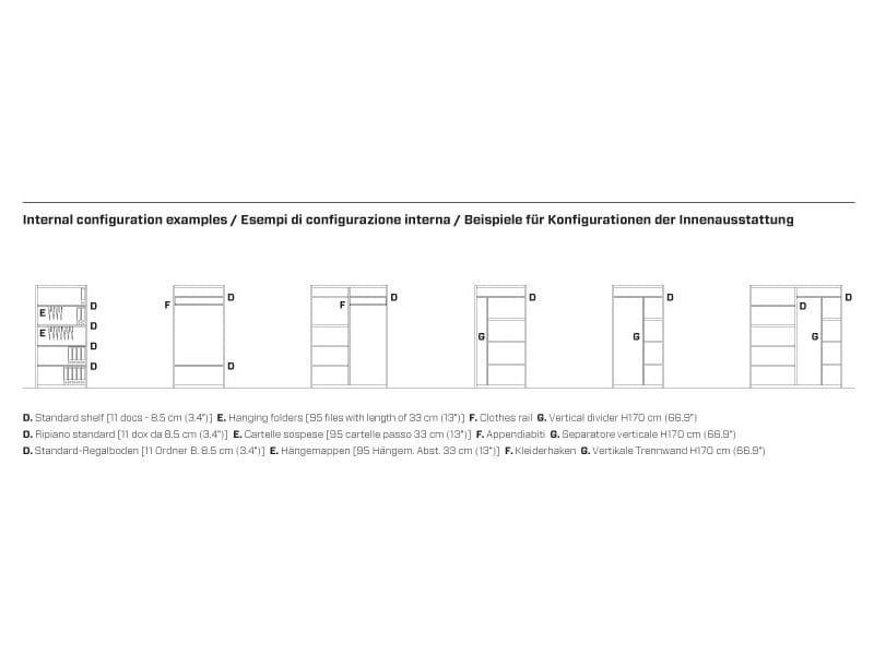CLASSIC Office storage unit with hinged doors By Fantin