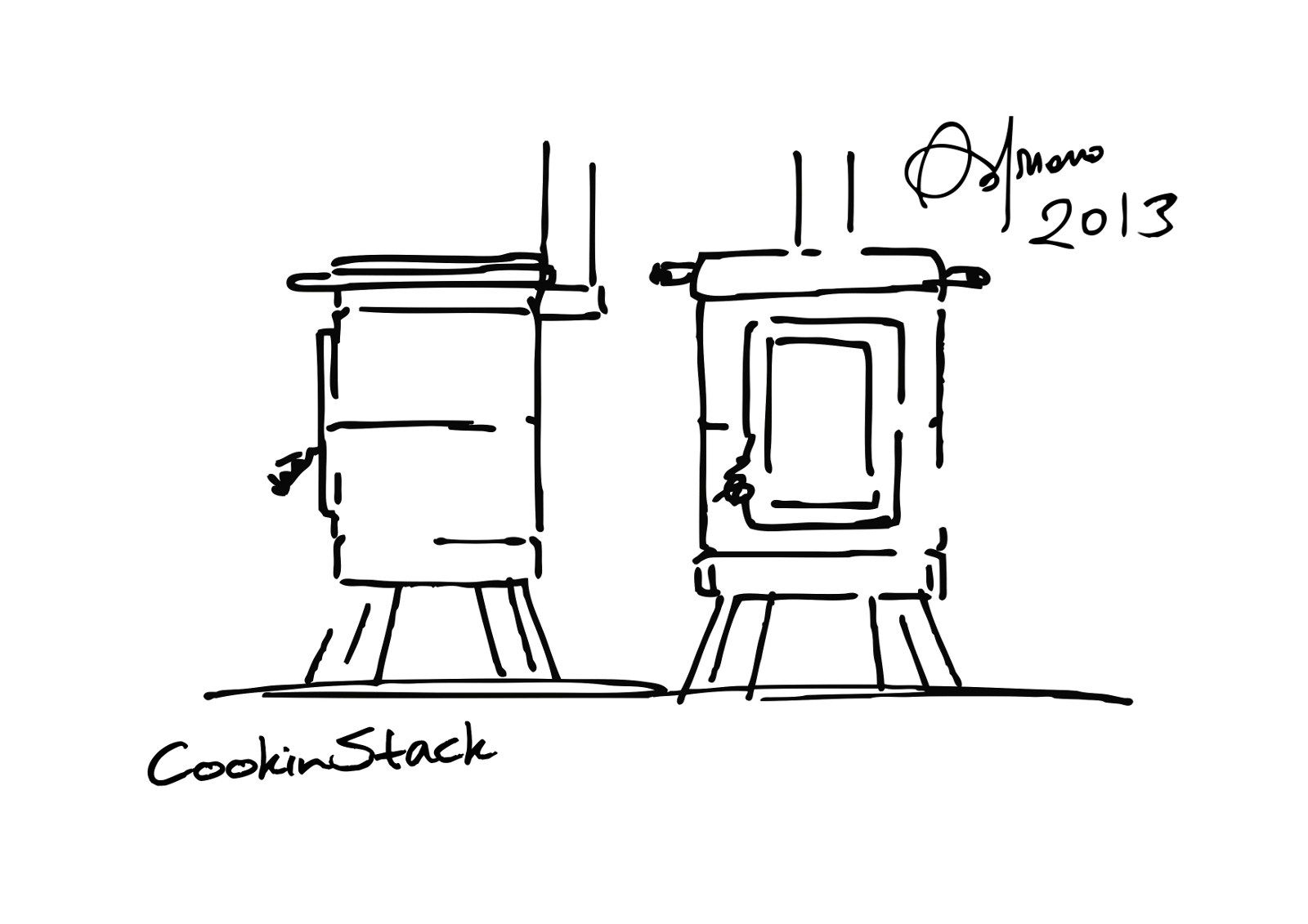 COOKINSTACK Woodburning ceramic stove with Oven By LA CASTELLAMONTE