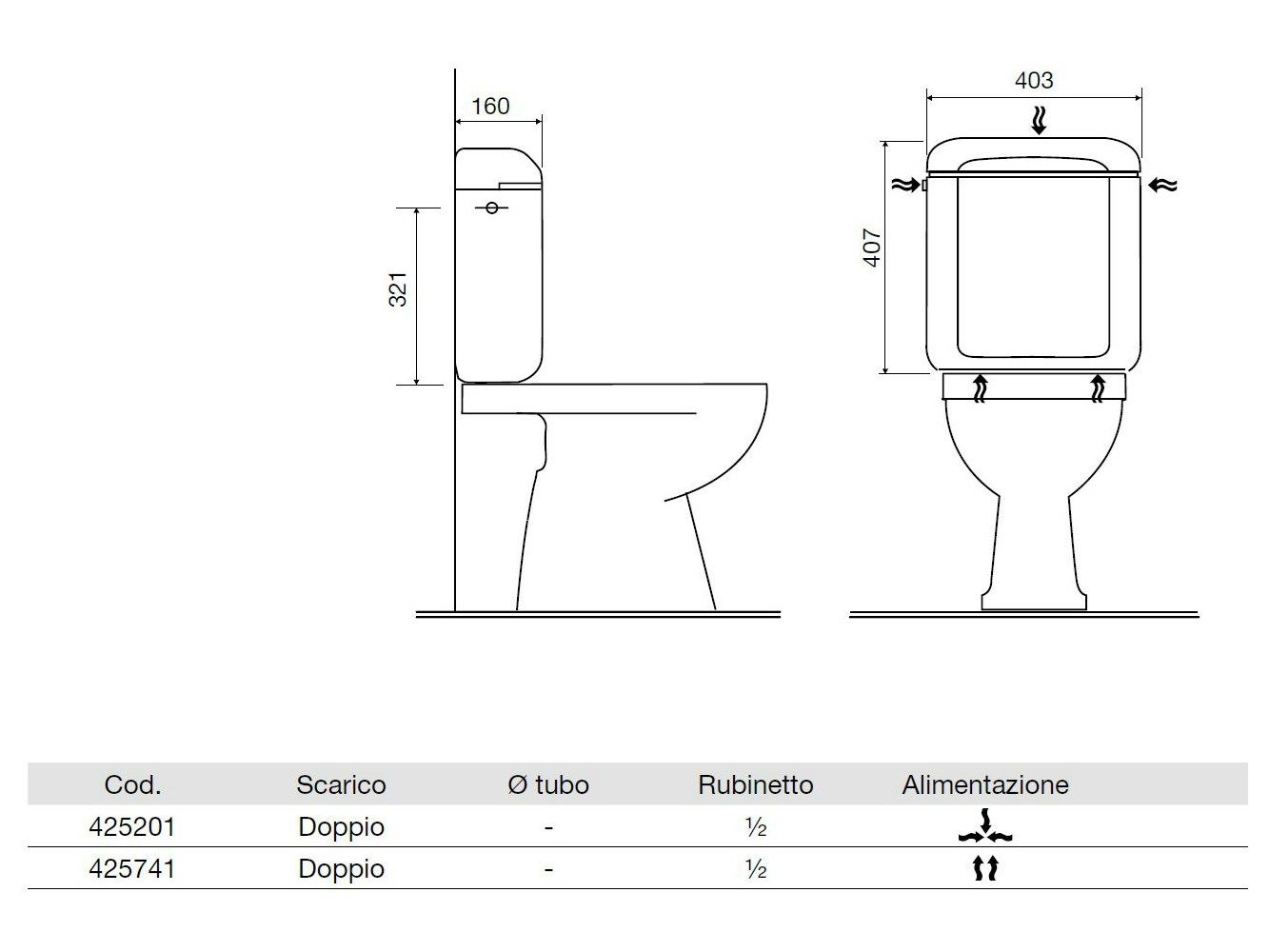 ZAFFIRO External WC cistern By OLI