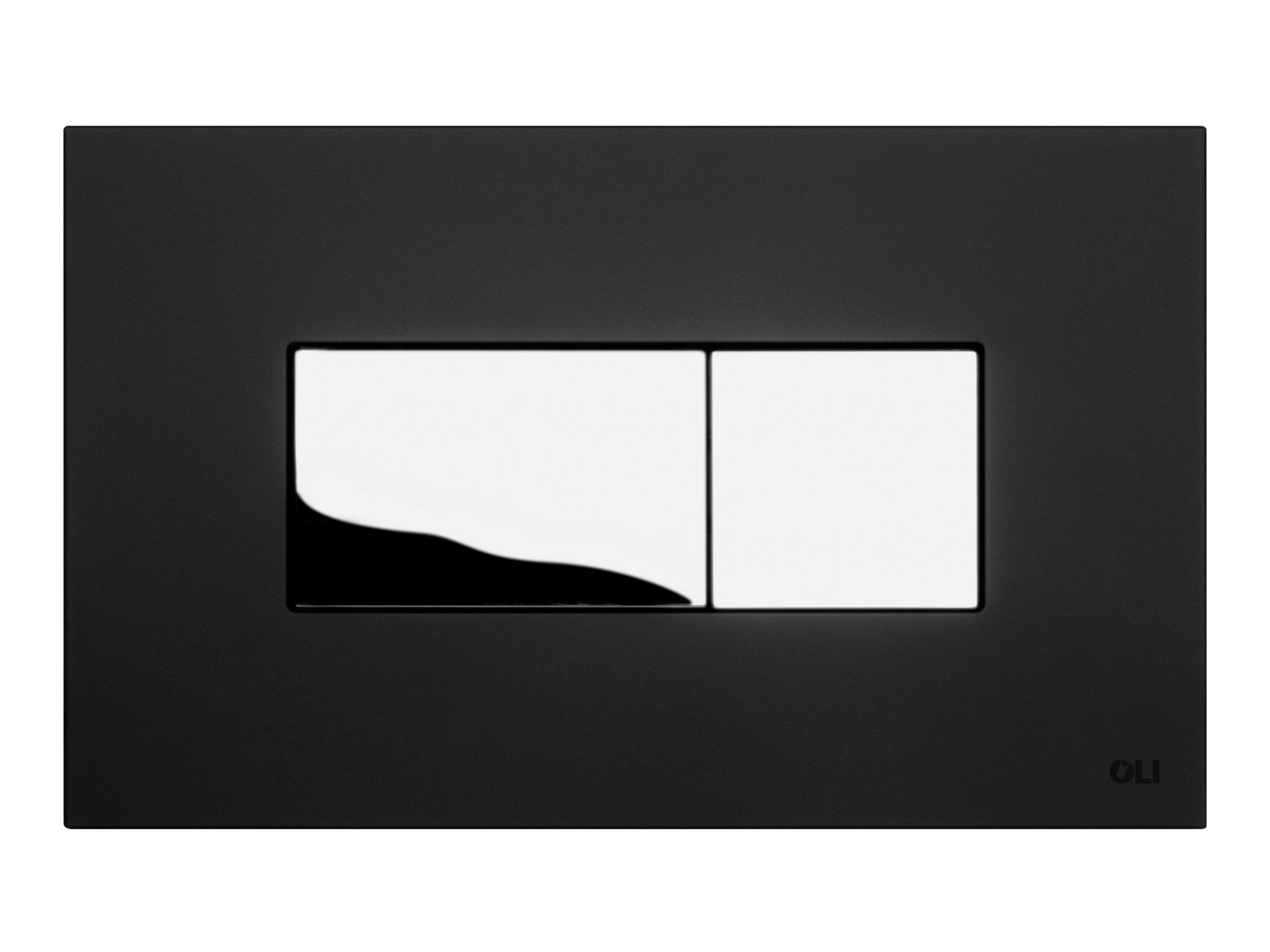 KARISMA NERO SOFT TOUCH by OLI - Placca di comando per wc in ABS con finiture Cromo Lucido
