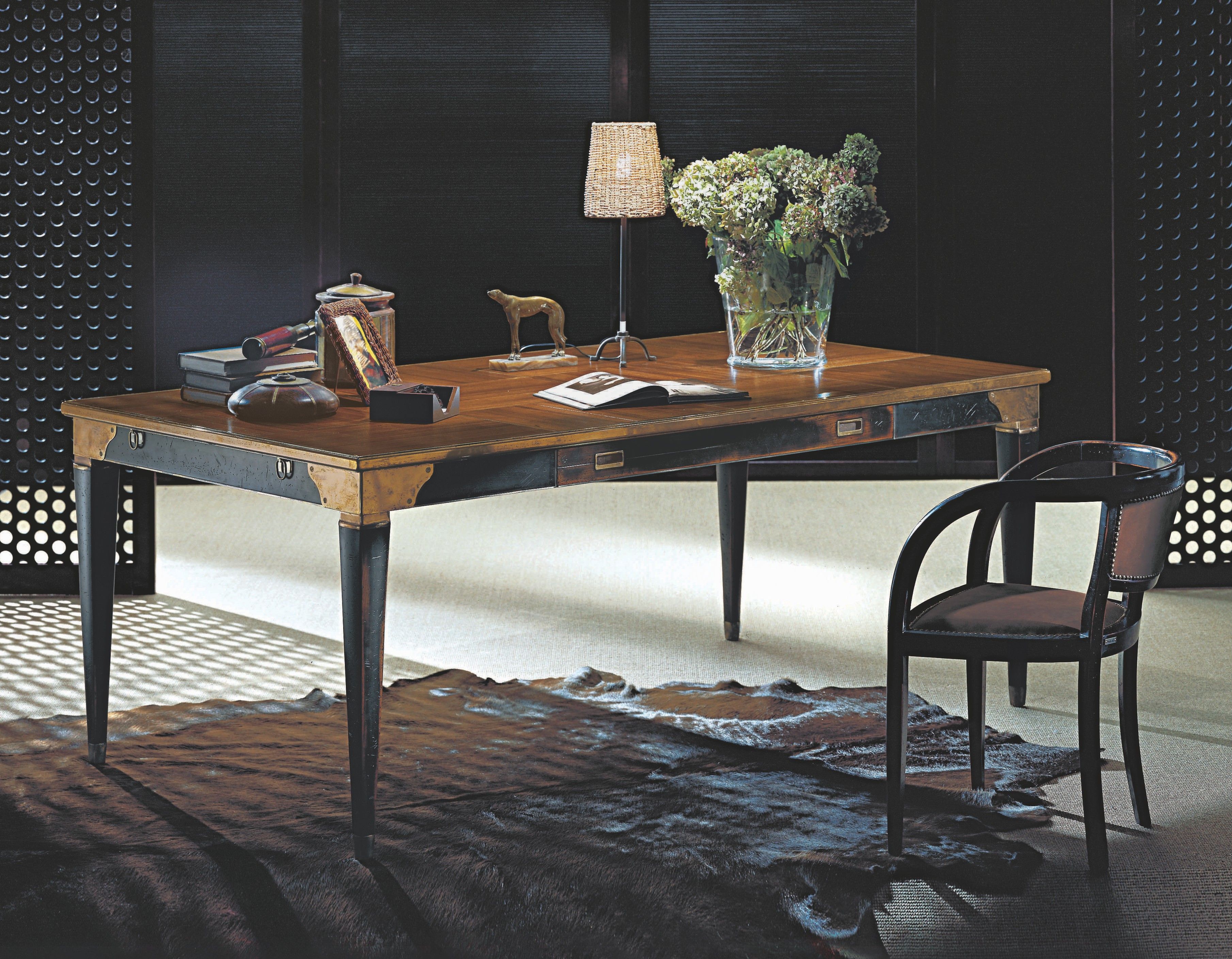 Cherry wood writing desk with drawers NELSON By L'Origine