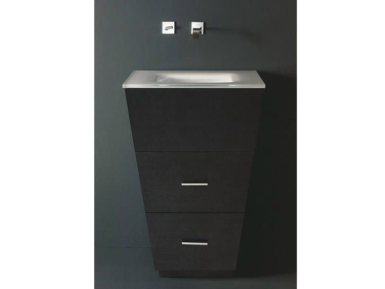 LIBECCIO 1 by LASA IDEA - Mobile lavabo da terra singolo