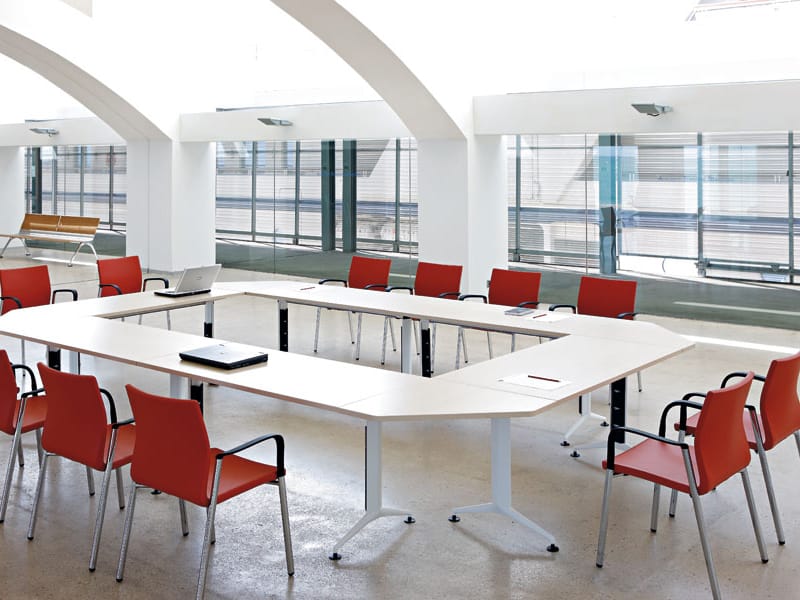 Office desk with fliptop with casters TRAMA By ACTIU