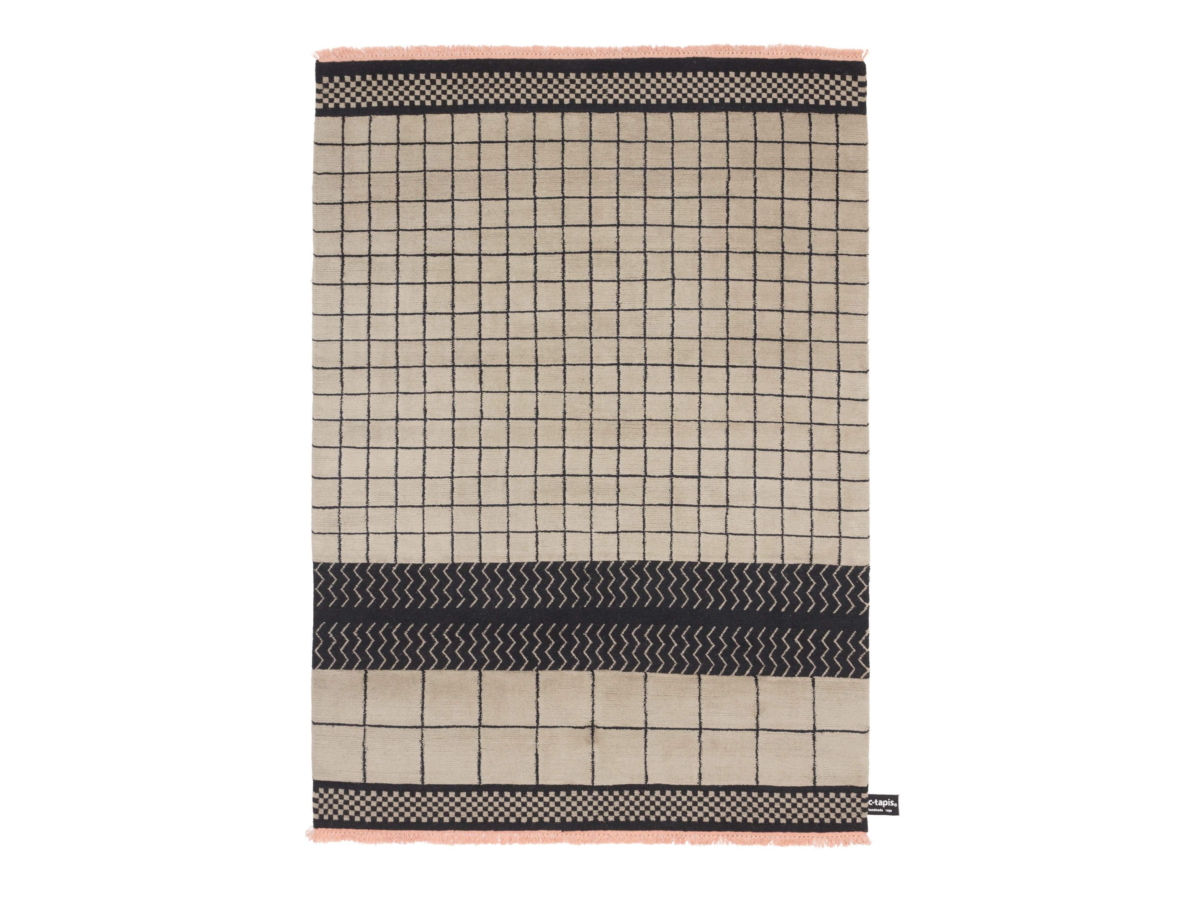 QUADRO CELESTE #31 by cc-tapis - Tappeto fatto a mano in lana a motivi geometrici