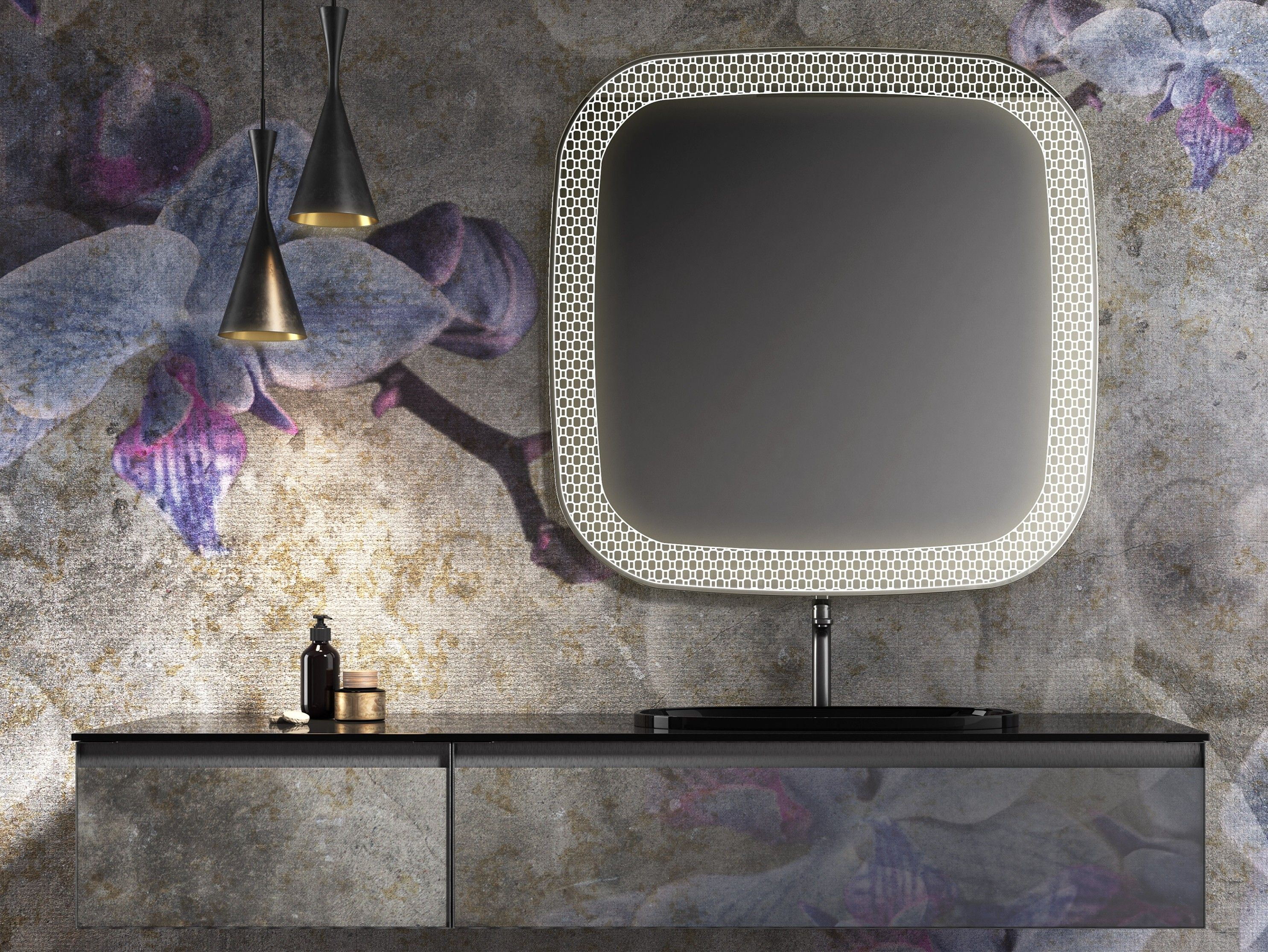 RI-TRATTI by ARTELINEA - Specchio bagno quadrato da parete