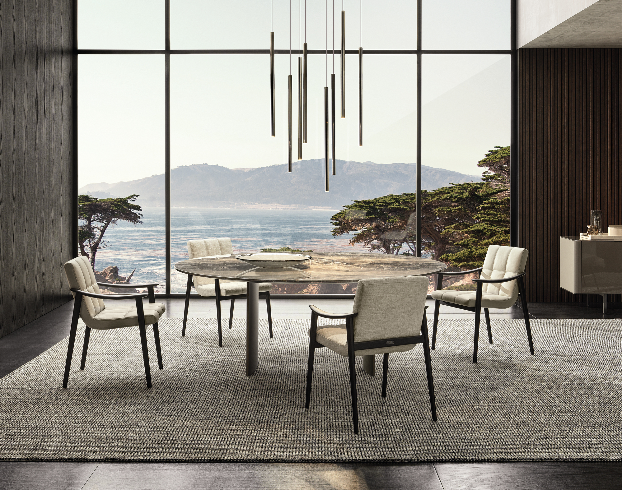 LINHA | Round table Linha Collection By Minotti design studio mk27
