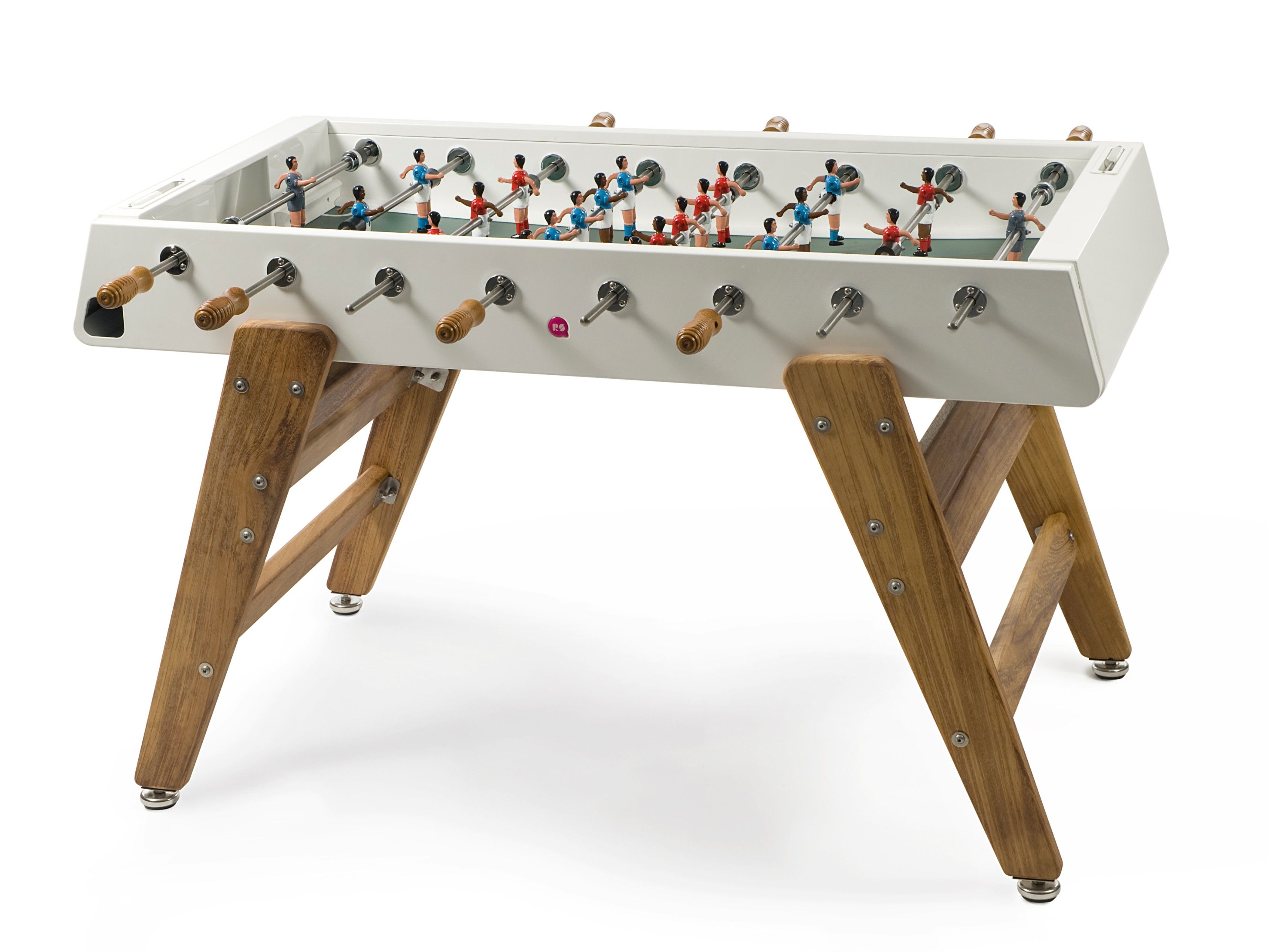 RS3 WOOD by RS Barcelona - Calciobalilla rettangolare in acciaio e gambe in Iroko - 7