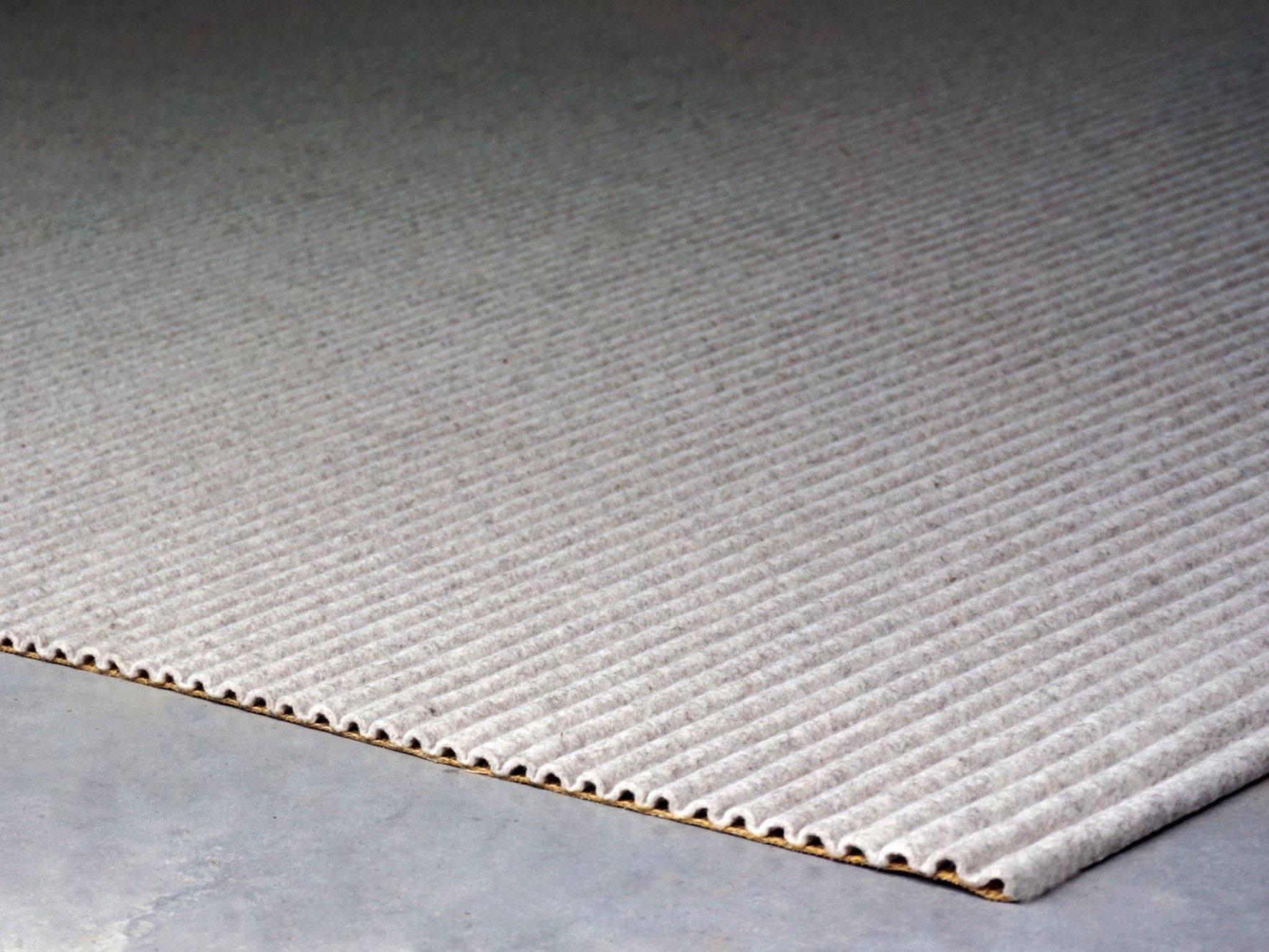 RIBBED Wool felt rug By BUXKIN