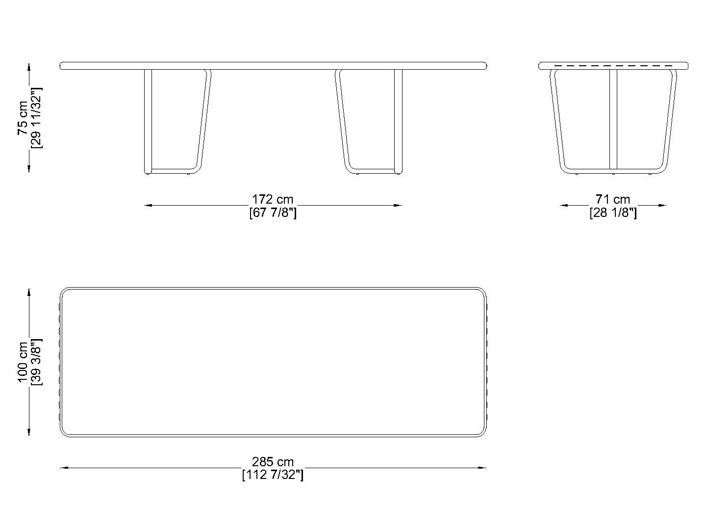 SALLY Rectangular laminate garden table By Coro design Riccardo