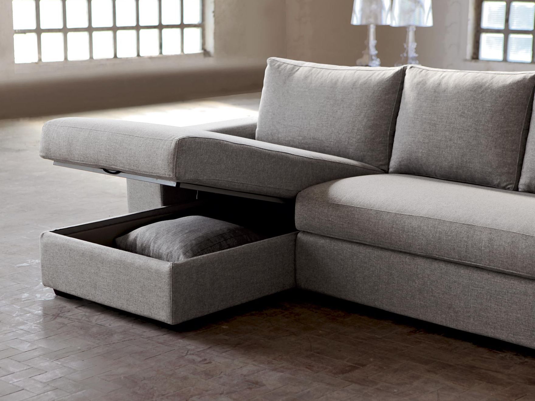 SANDER Corner sofa Corner fabric sofa with chaise longue By Domingo