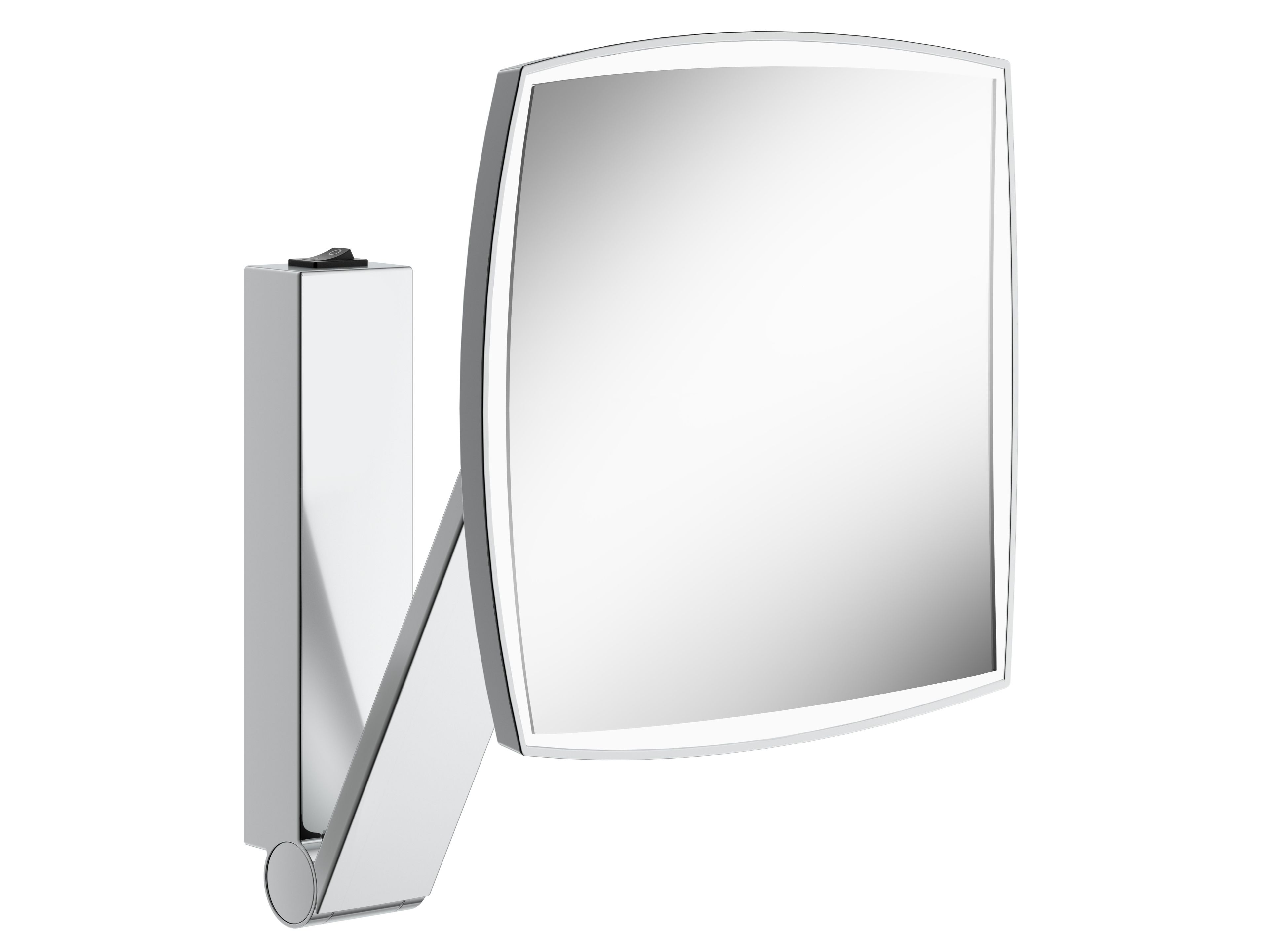 ILOOK MOVE Square wallmounted shaving mirror with integrated lighting