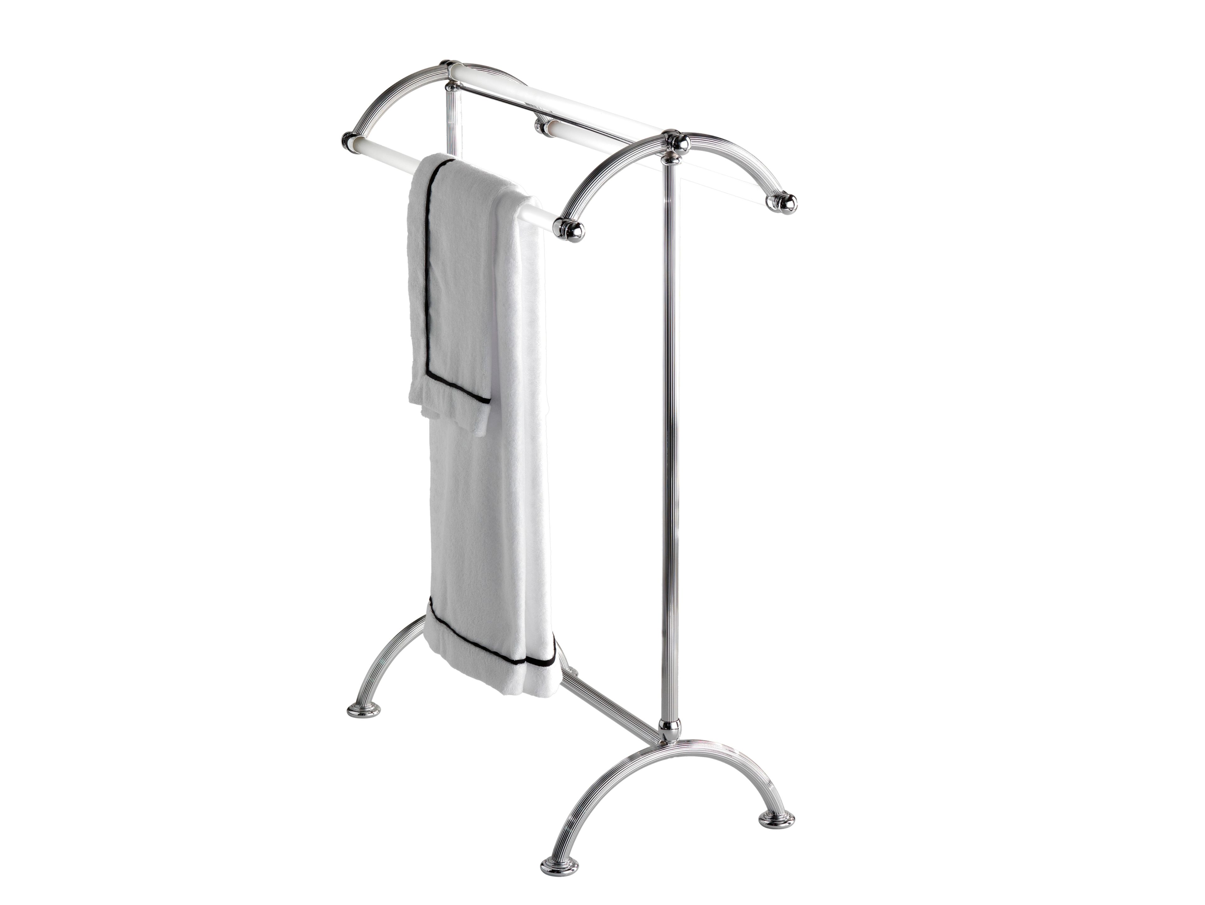 SINGLE by Devon&Devon - Porta asciugamani da terra a barra in ottone