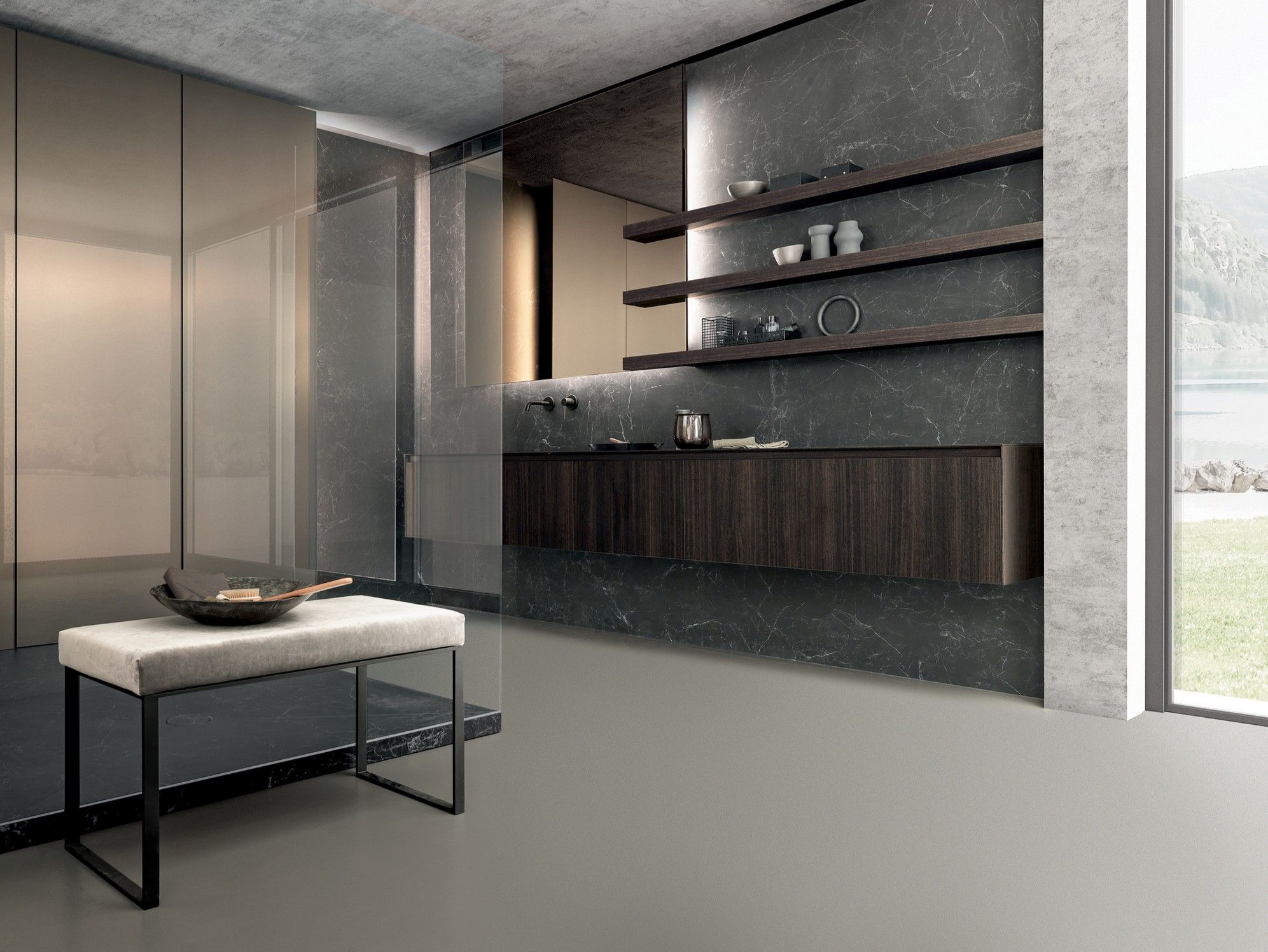 SKILL by MODULNOVA - Arredo bagno completo in laminato