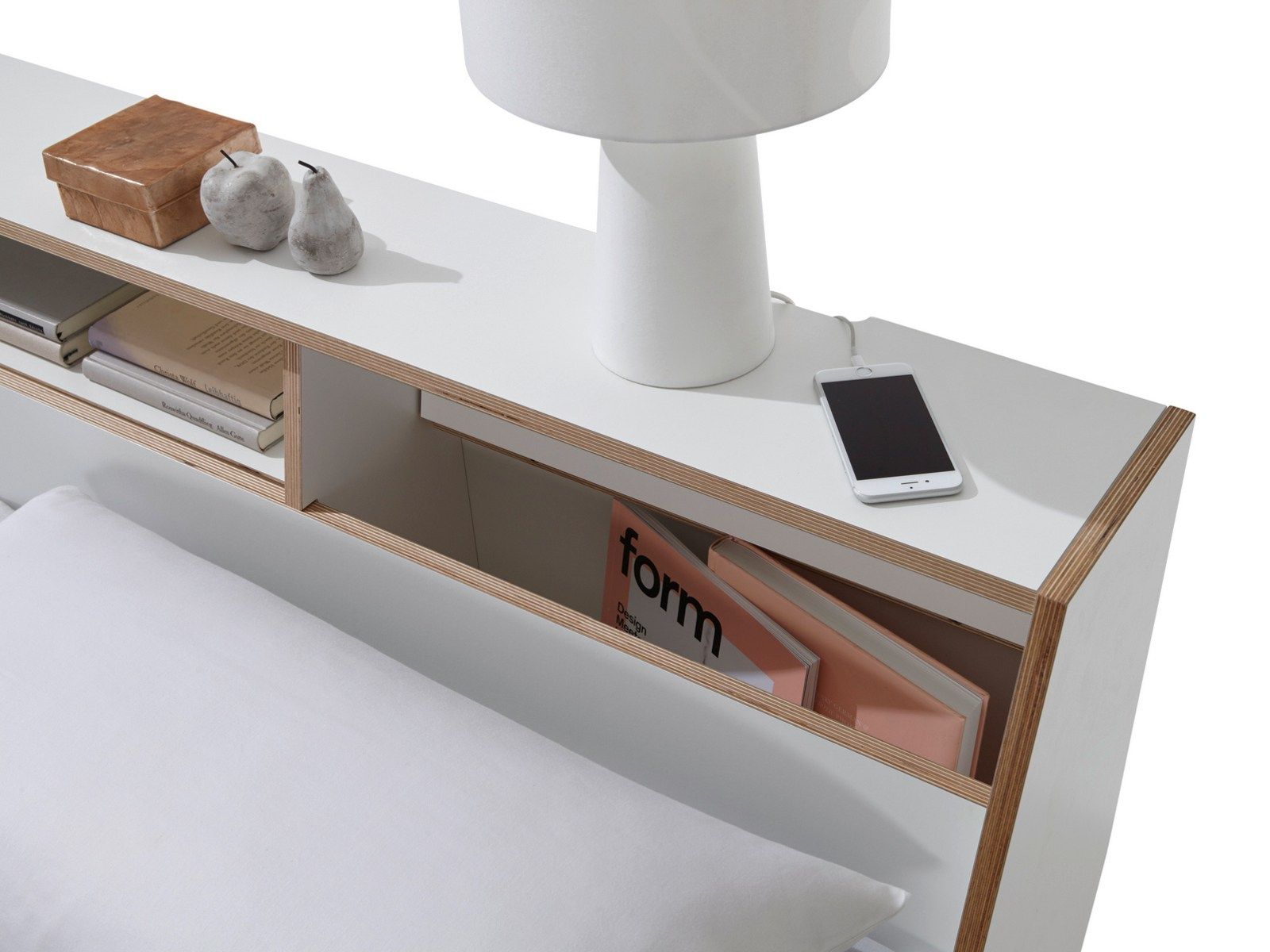 SLOPE Bed Bed with storage headboard By Müller Small Living design