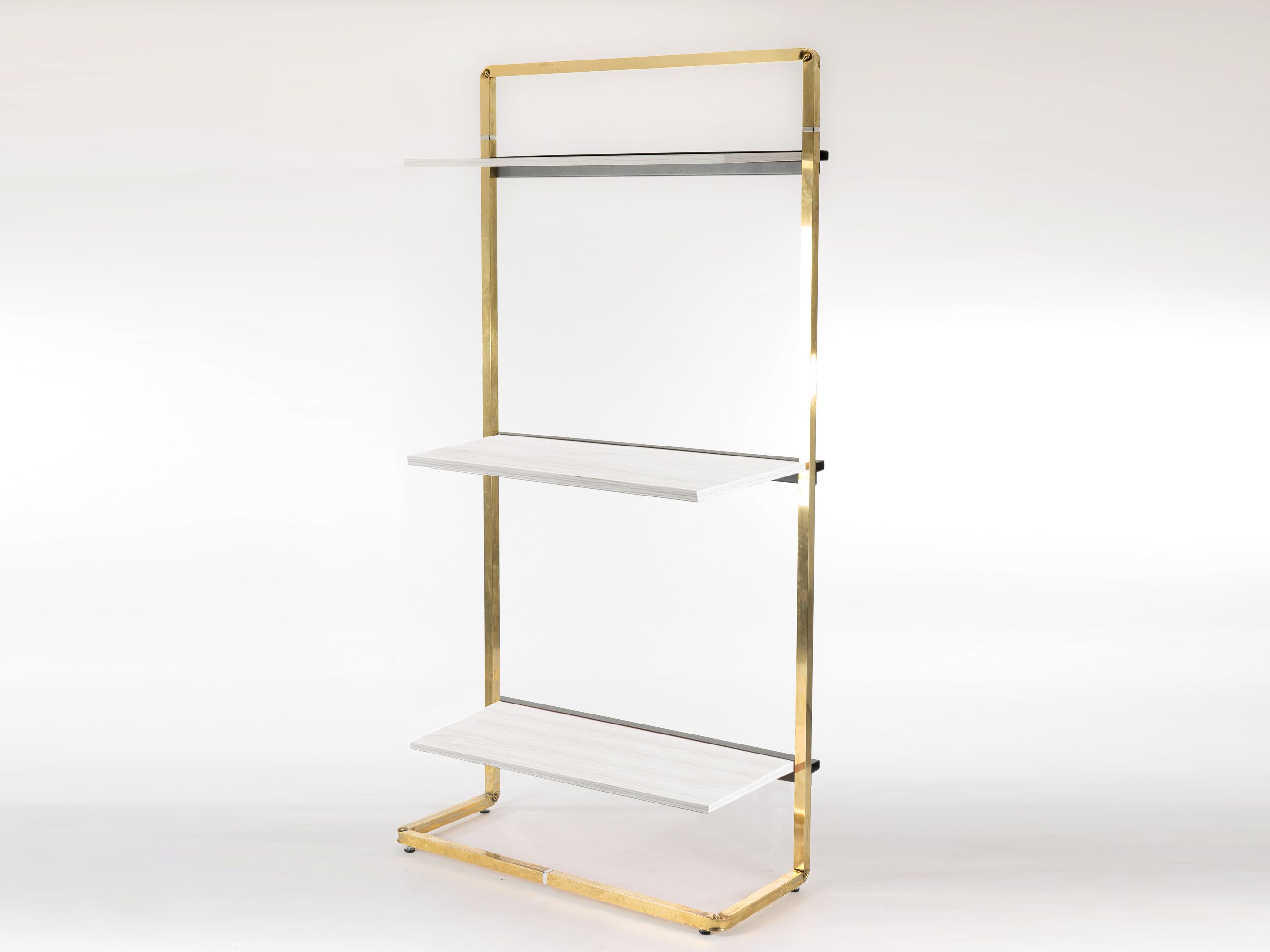 SPECTACLE Brass bookcase Brass and wood bookcase By Situér design