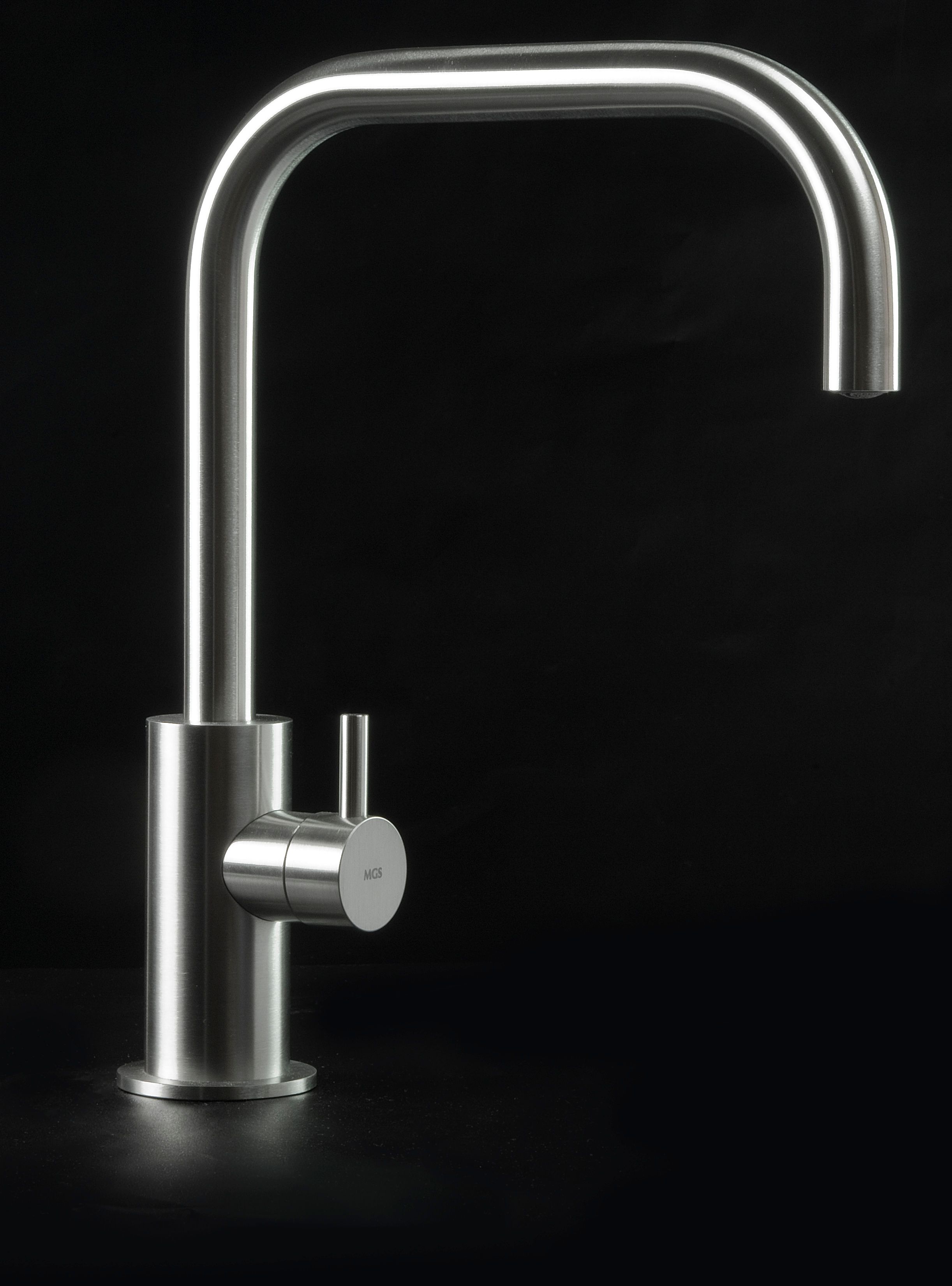 Countertop stainless steel kitchen mixer tap SPIN SQ Spin Collection By MGS