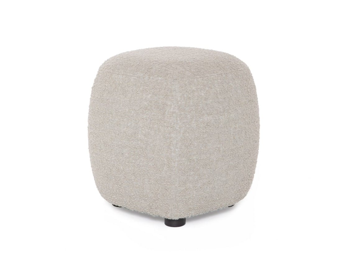 SEA SHELL Upholstered square fabric pouf By Luxy