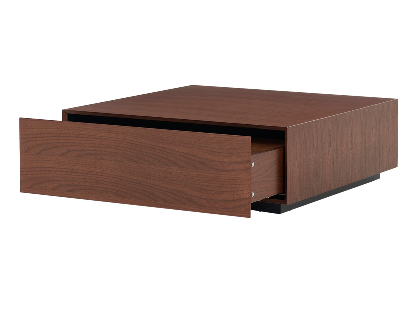 Tavolino SHW Con Ripiano E Cassetto Contenitore, Finitura Espresso, Design Salvaspazio, 41x16x53 Cm