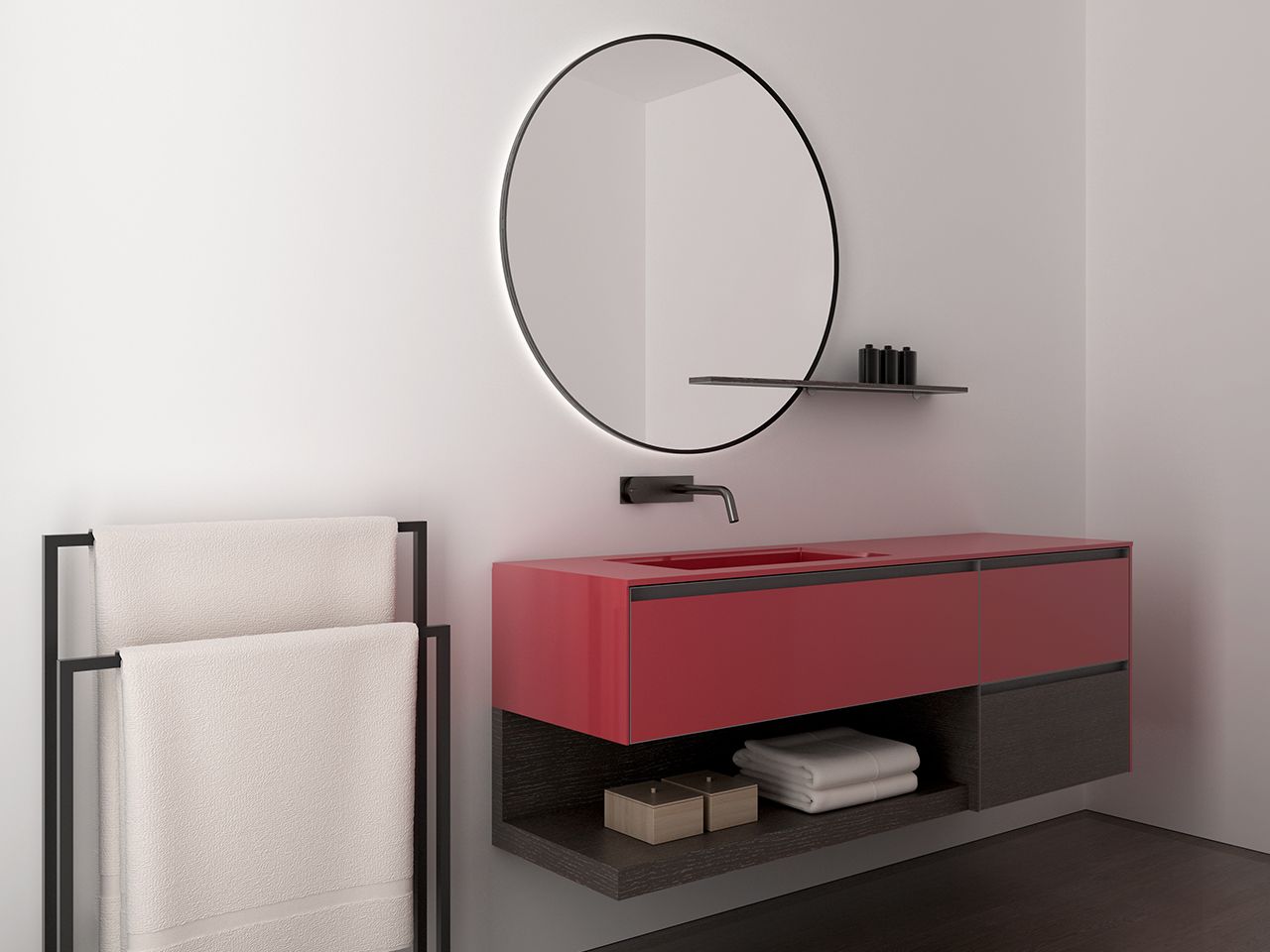 TOSCA 04 by Karol - Mobile lavabo singolo con cassetti - 2